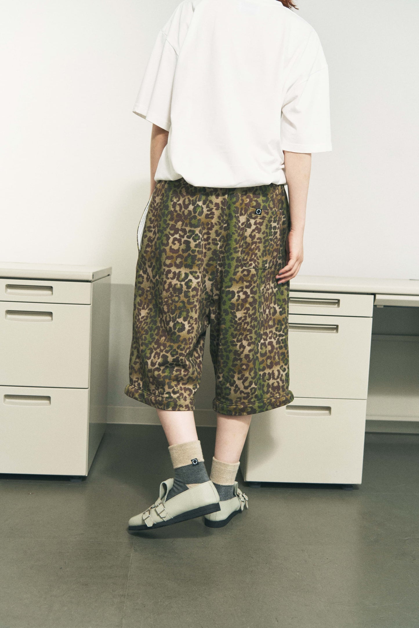 CONVERTIBLE SWEATPANTS LEOPARD