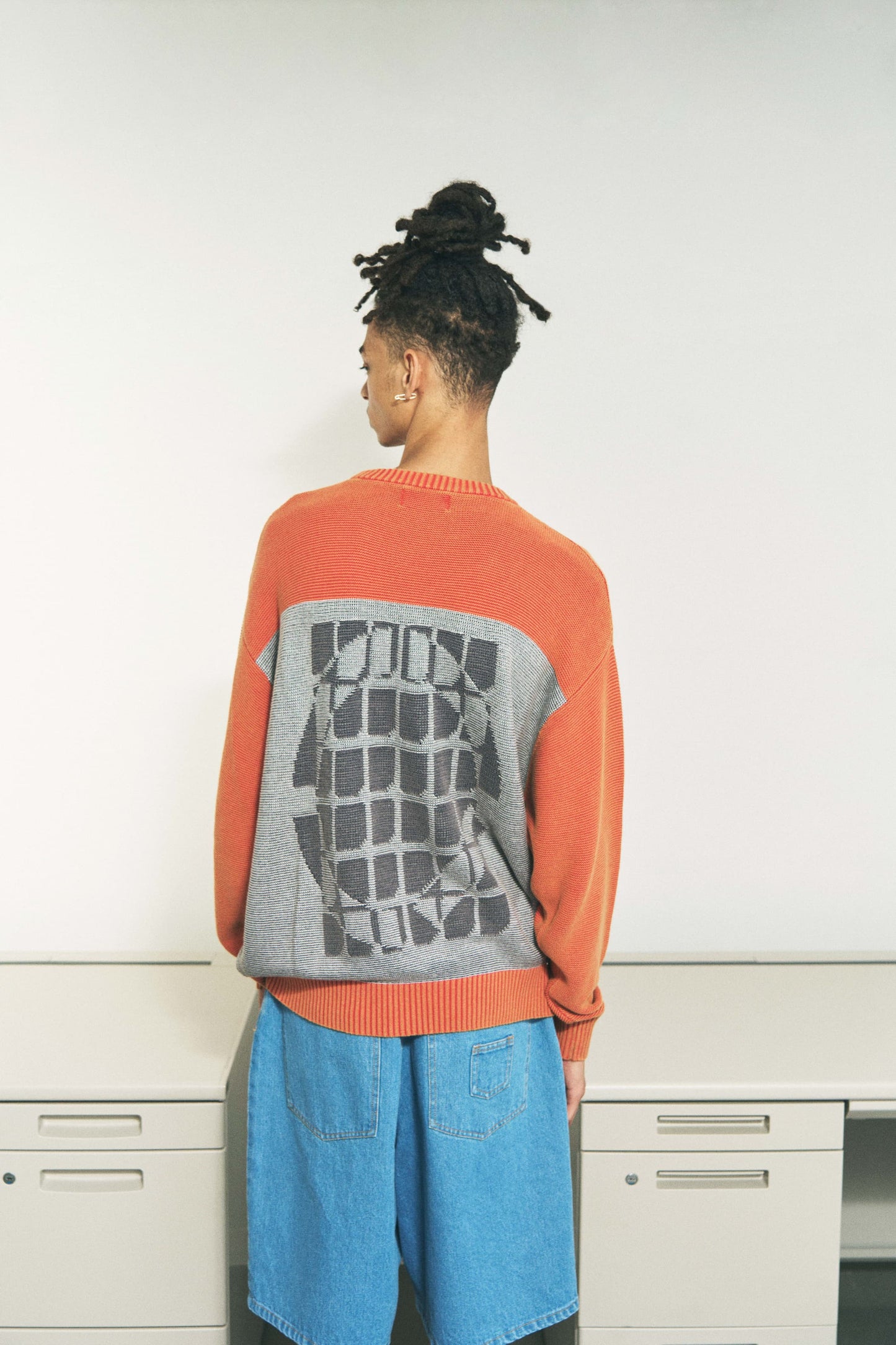 AGENT KNIT SWEATER WASHED OLD RED