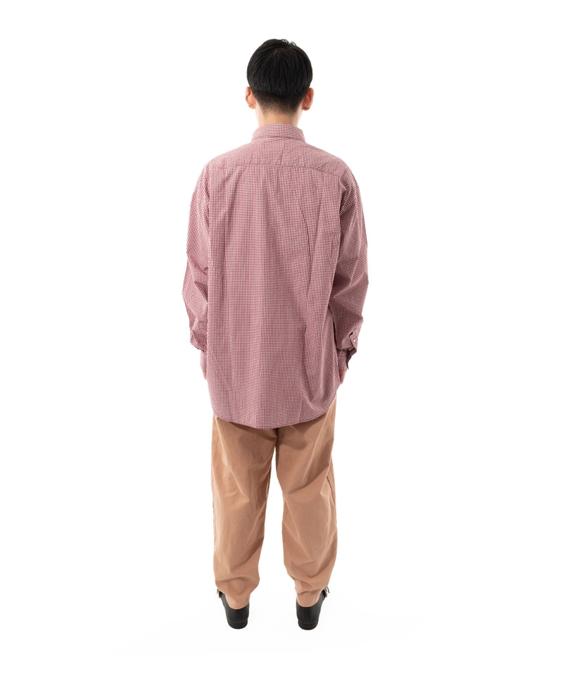 STITCH TEXT SHIRT RED CHECK