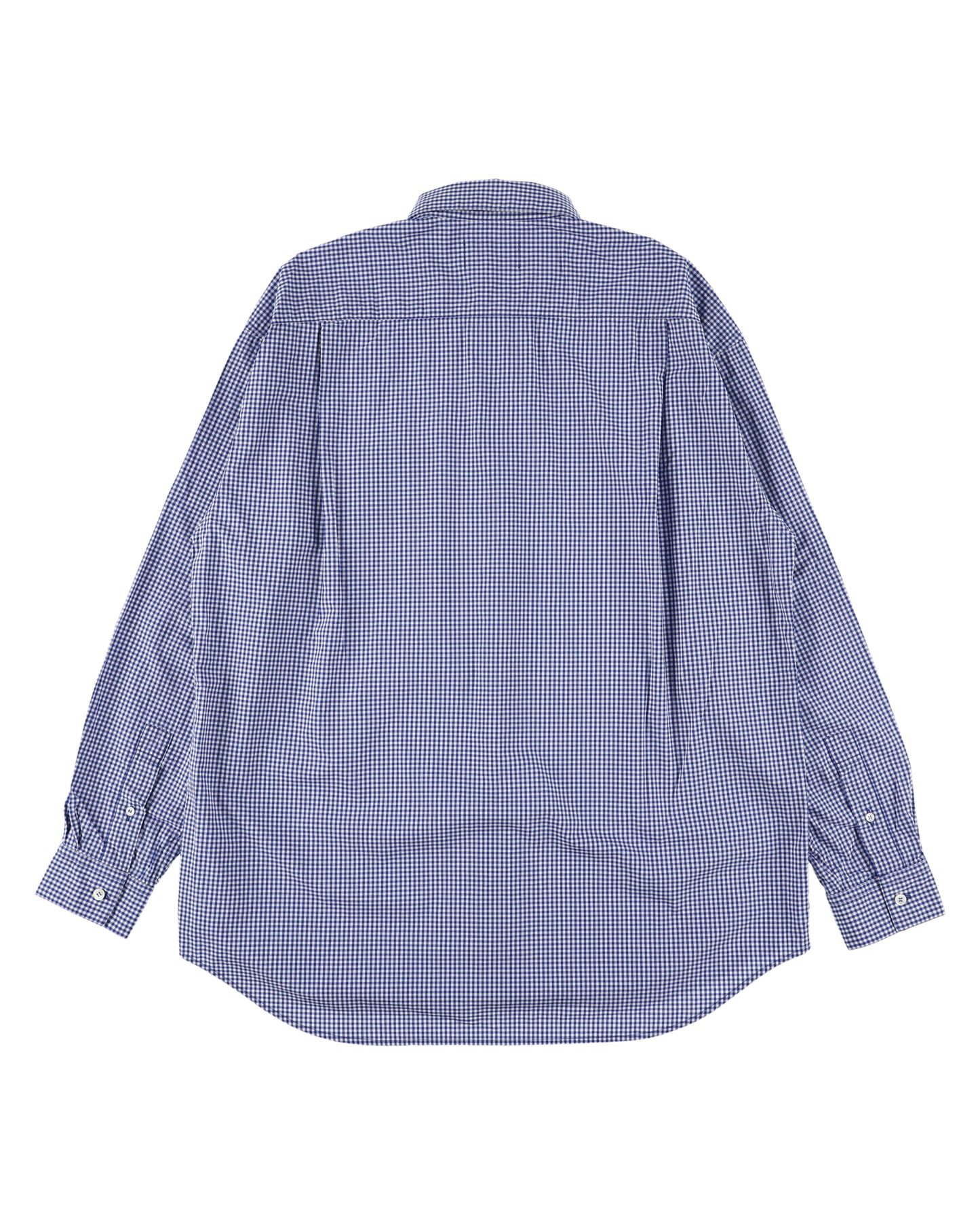 STITCH TEXT SHIRT BLUE CHECK