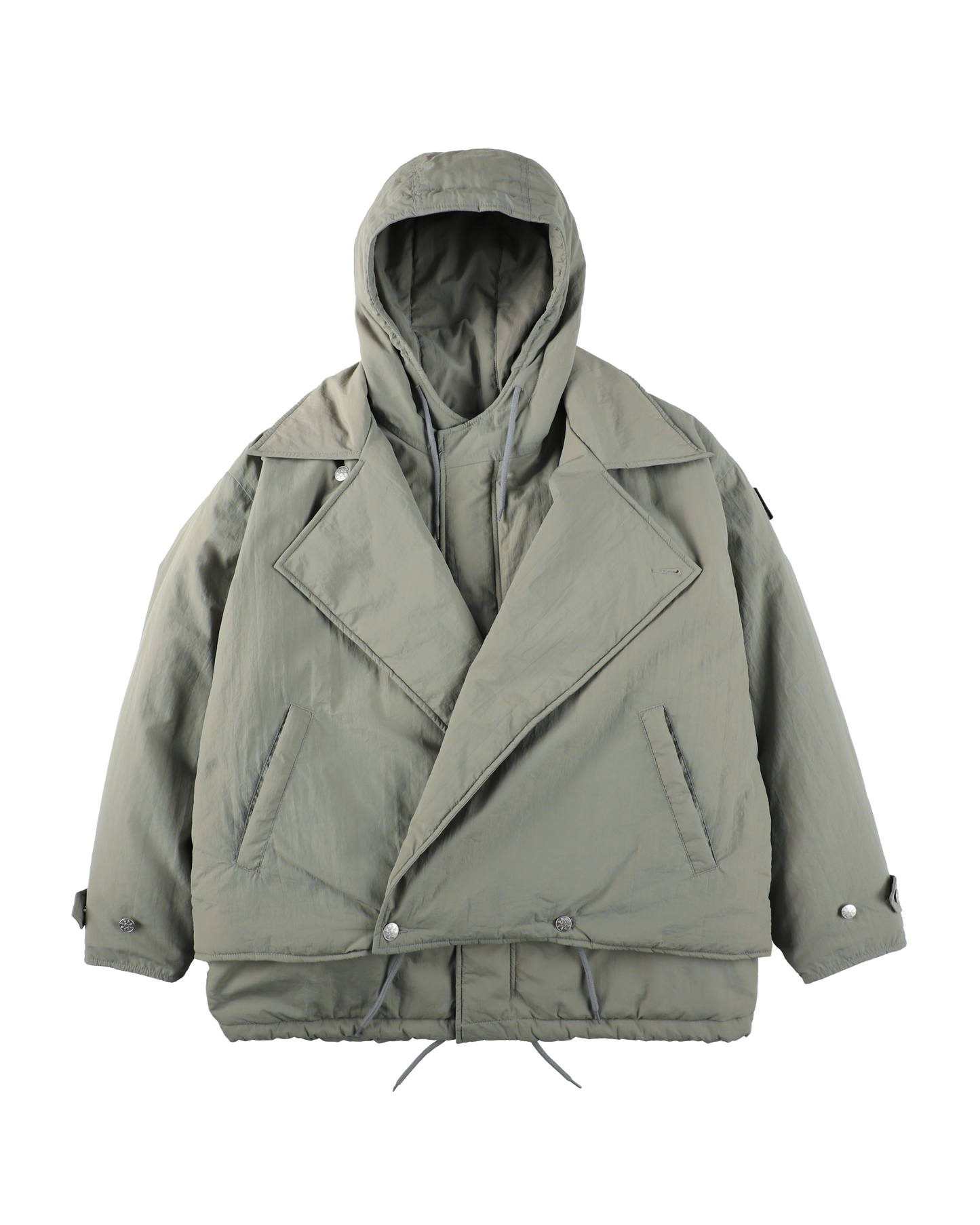 DOUBLE CUSHY HOODED JACKET GREY
