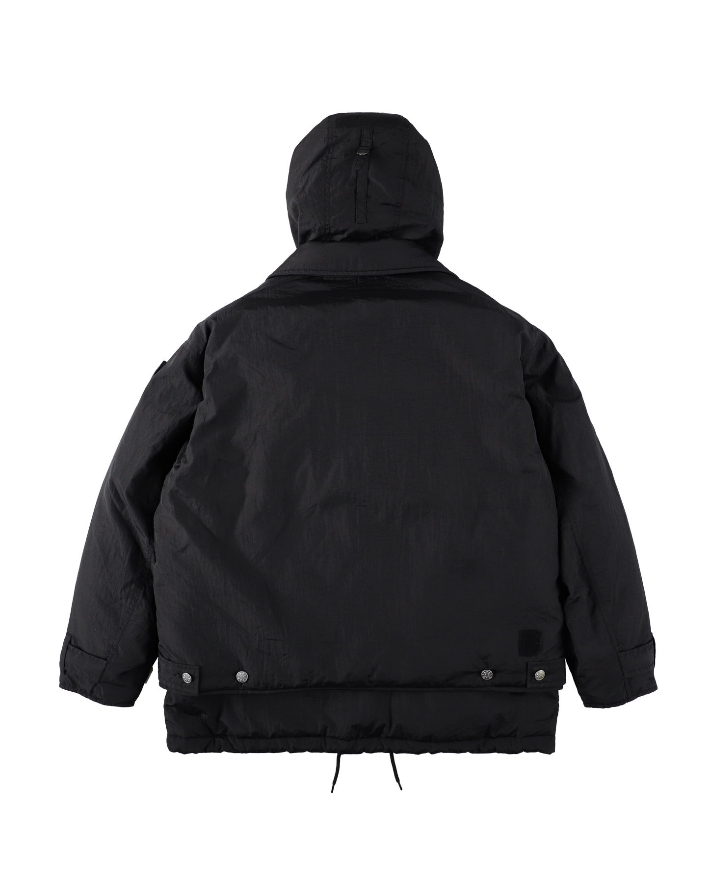 DOUBLE CUSHY HOODED JACKET BLACK