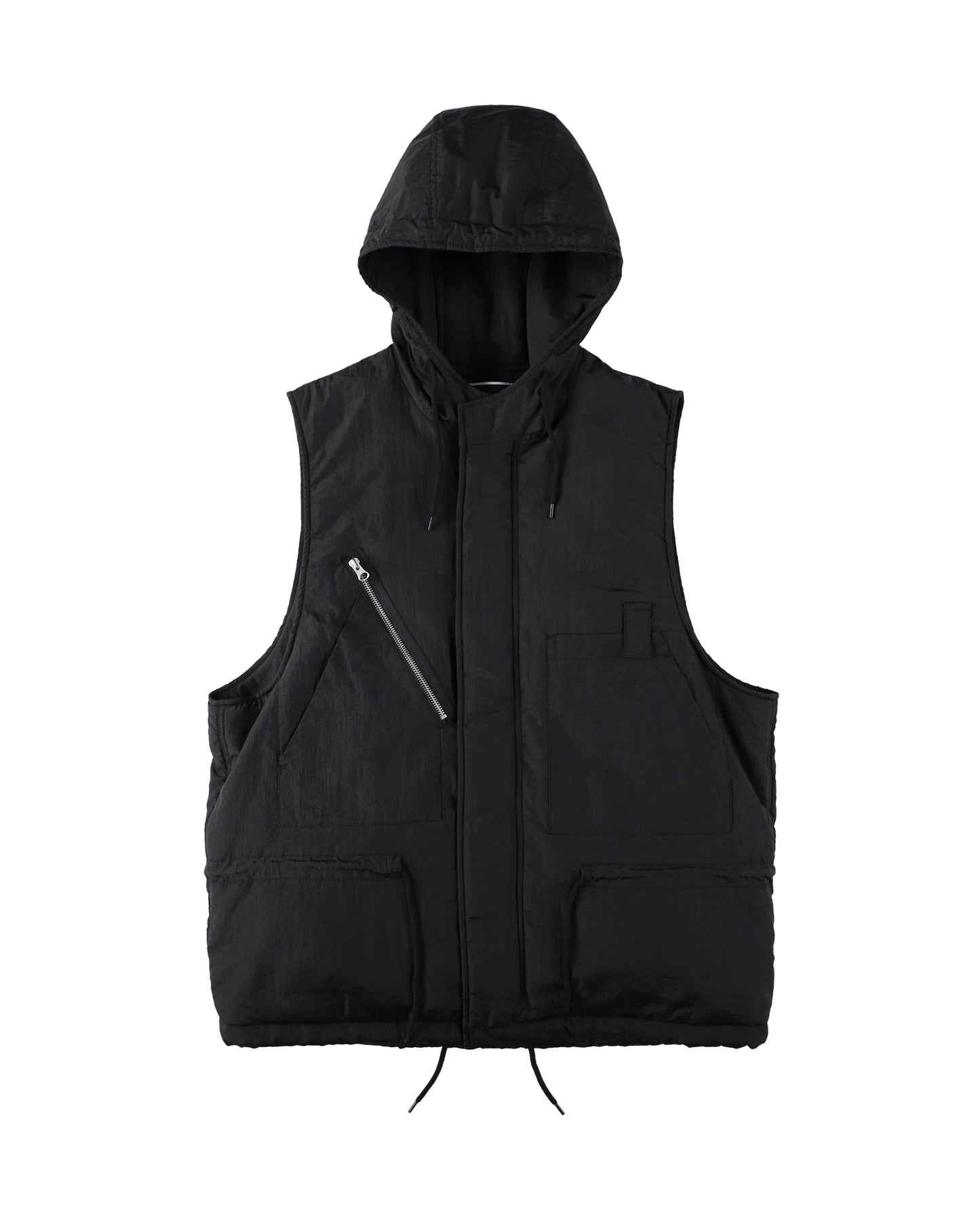 DOUBLE CUSHY HOODED JACKET BLACK
