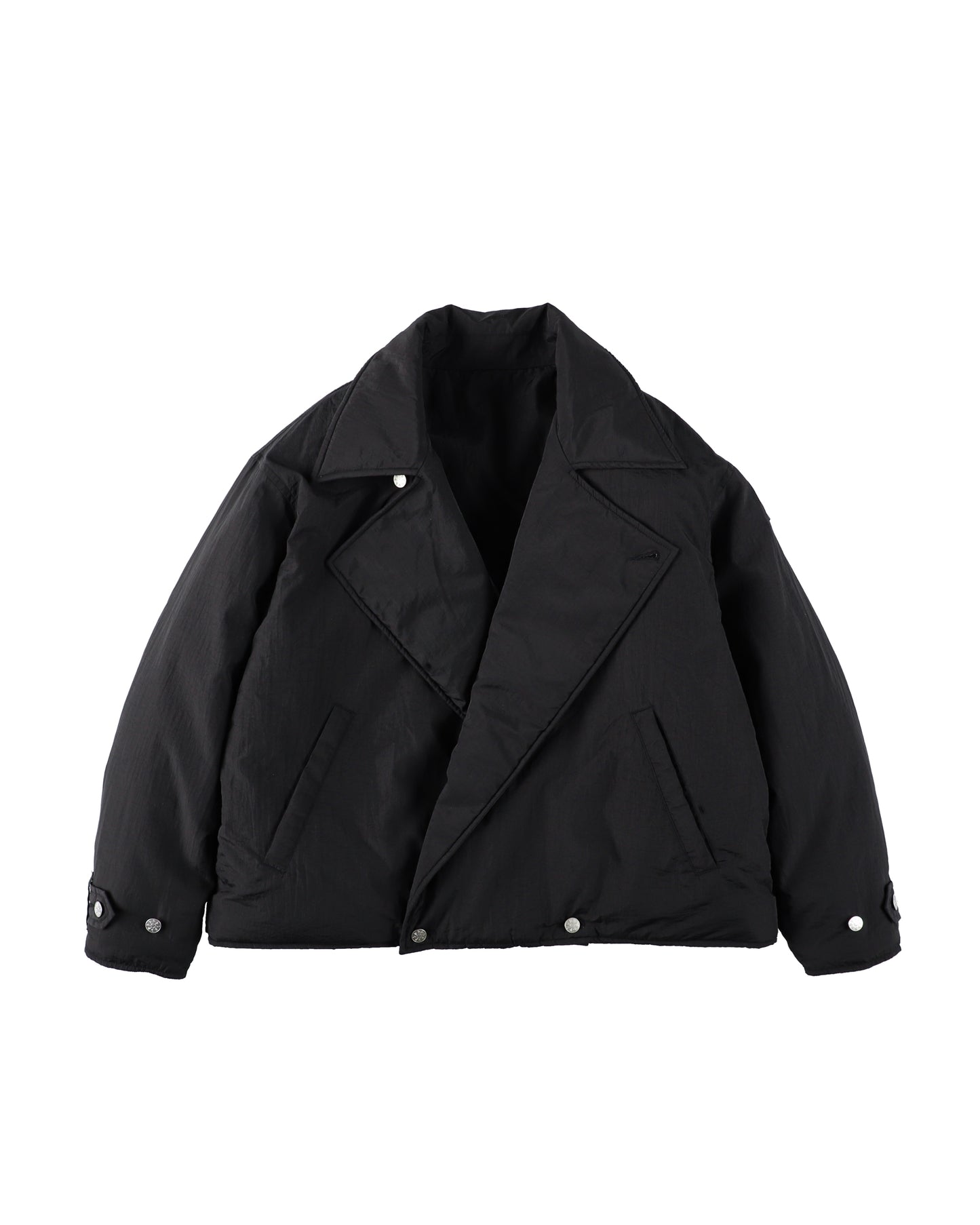 DOUBLE CUSHY HOODED JACKET BLACK