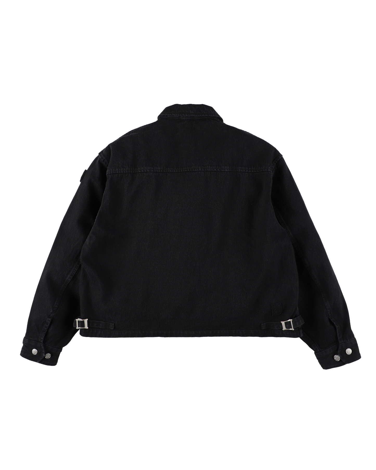 ZIP DENIM WORK JACKET BLACK
