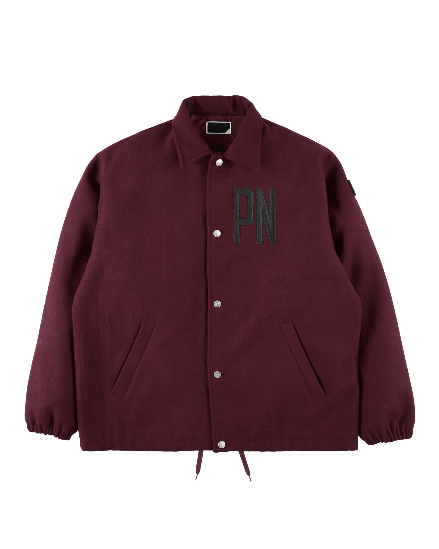 WOOL MELTON COACH JACKET BURGUNDY