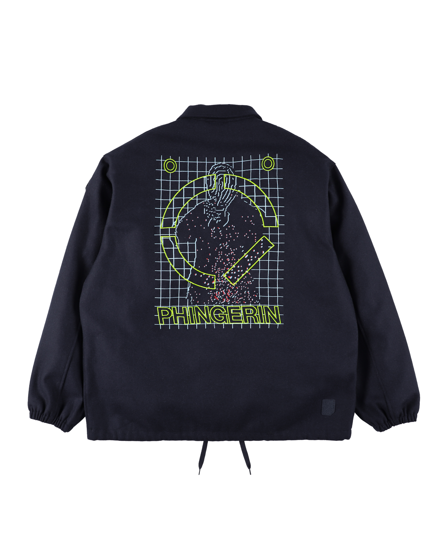 WOOL MELTON COACH JACKET NAVY