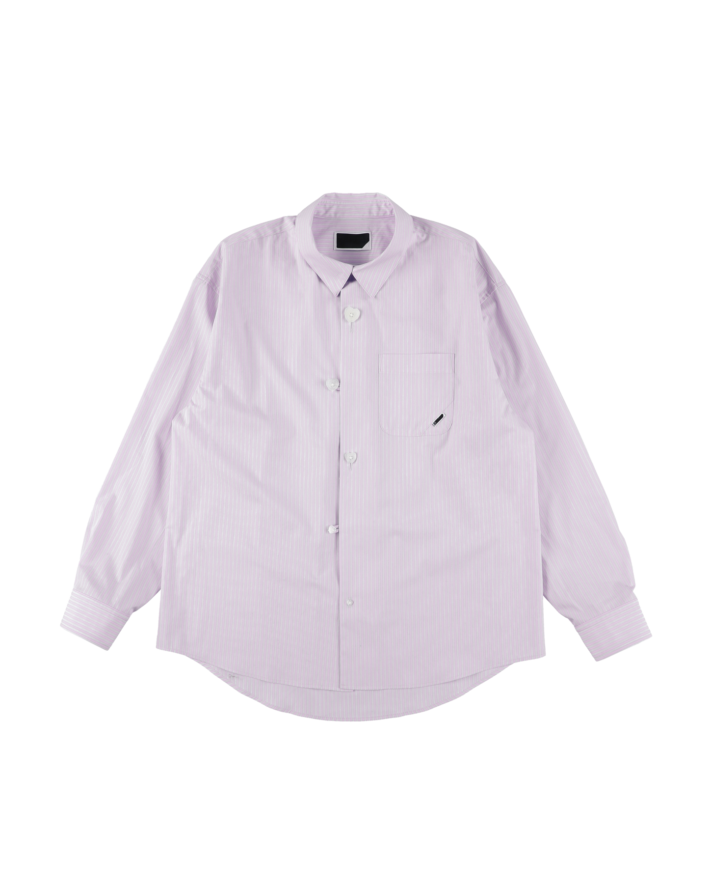 FLOATING HEART BROADCLOTH SHIRT LAVENDER STRIPE