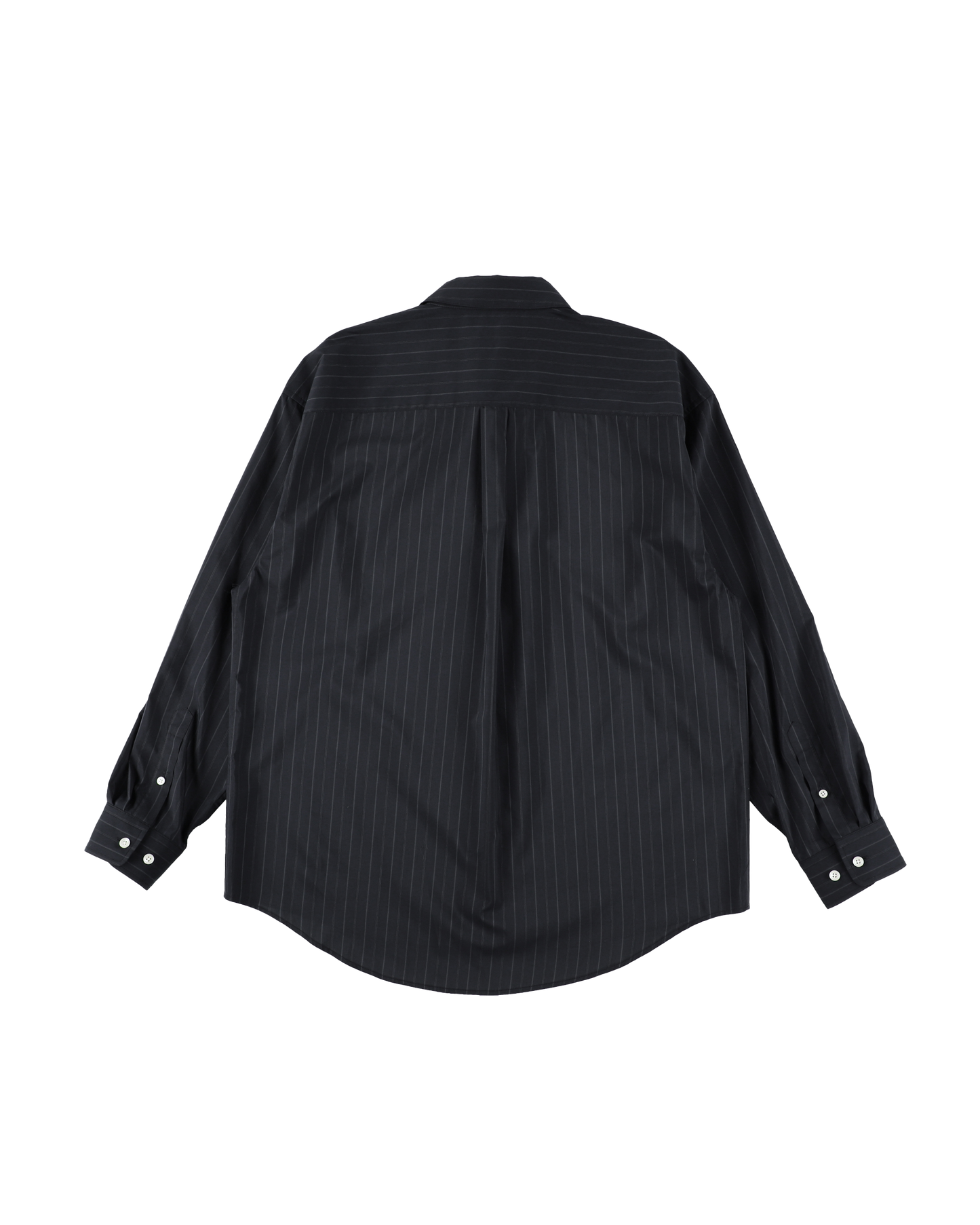FLOATING HEART POPLIN SHIRT BLACK PINSTRIPE