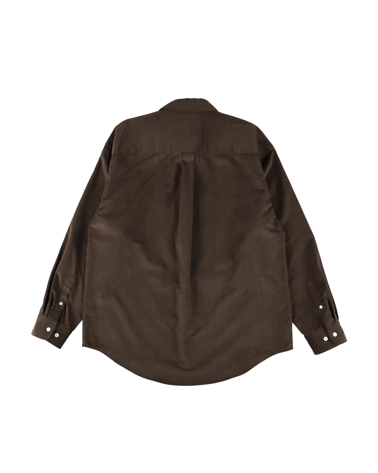 FLOATING HEART CORD SHIRT BROWN