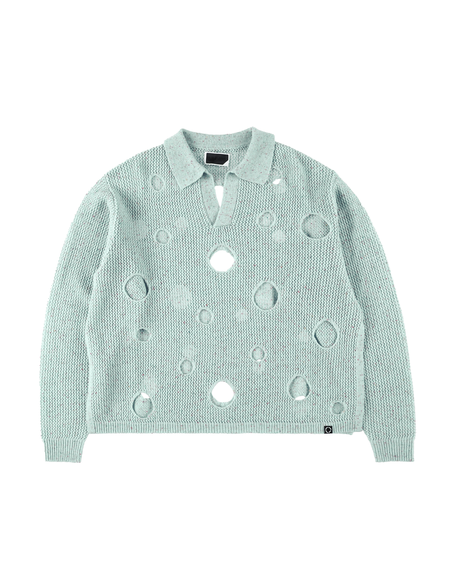 HOLE KNIT SKIPPER SAX