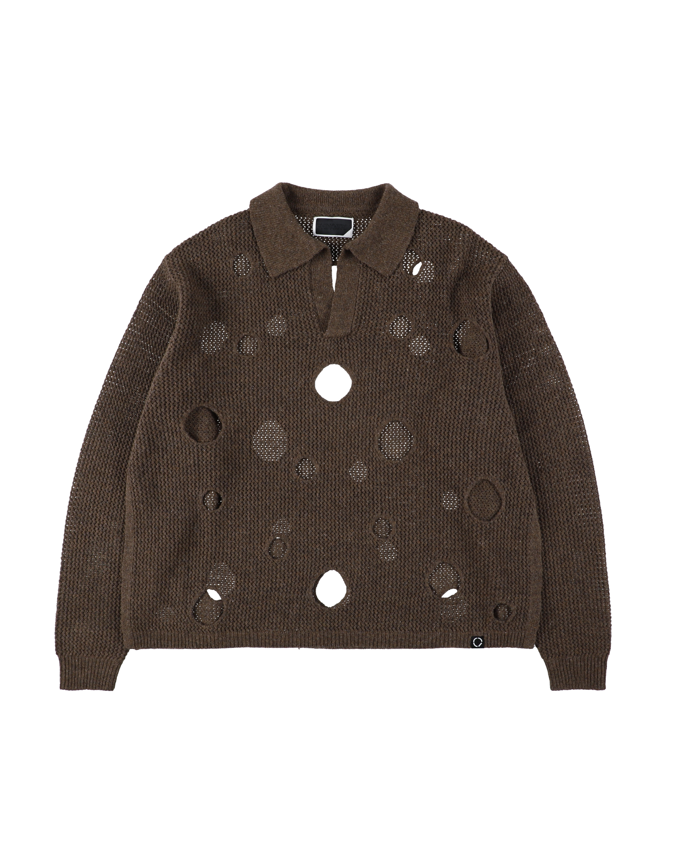 HOLE KNIT SKIPPER BROWN – PHINGERIN HOLE KNIT SKIPPER BROWN – PHINGERIN