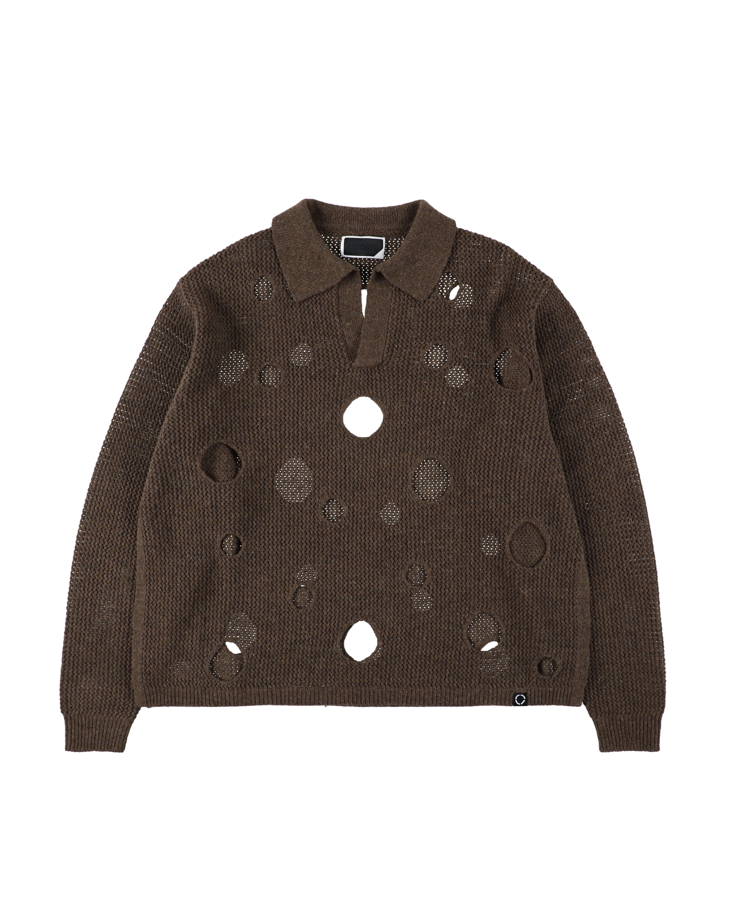 HOLE KNIT SKIPPER BROWN