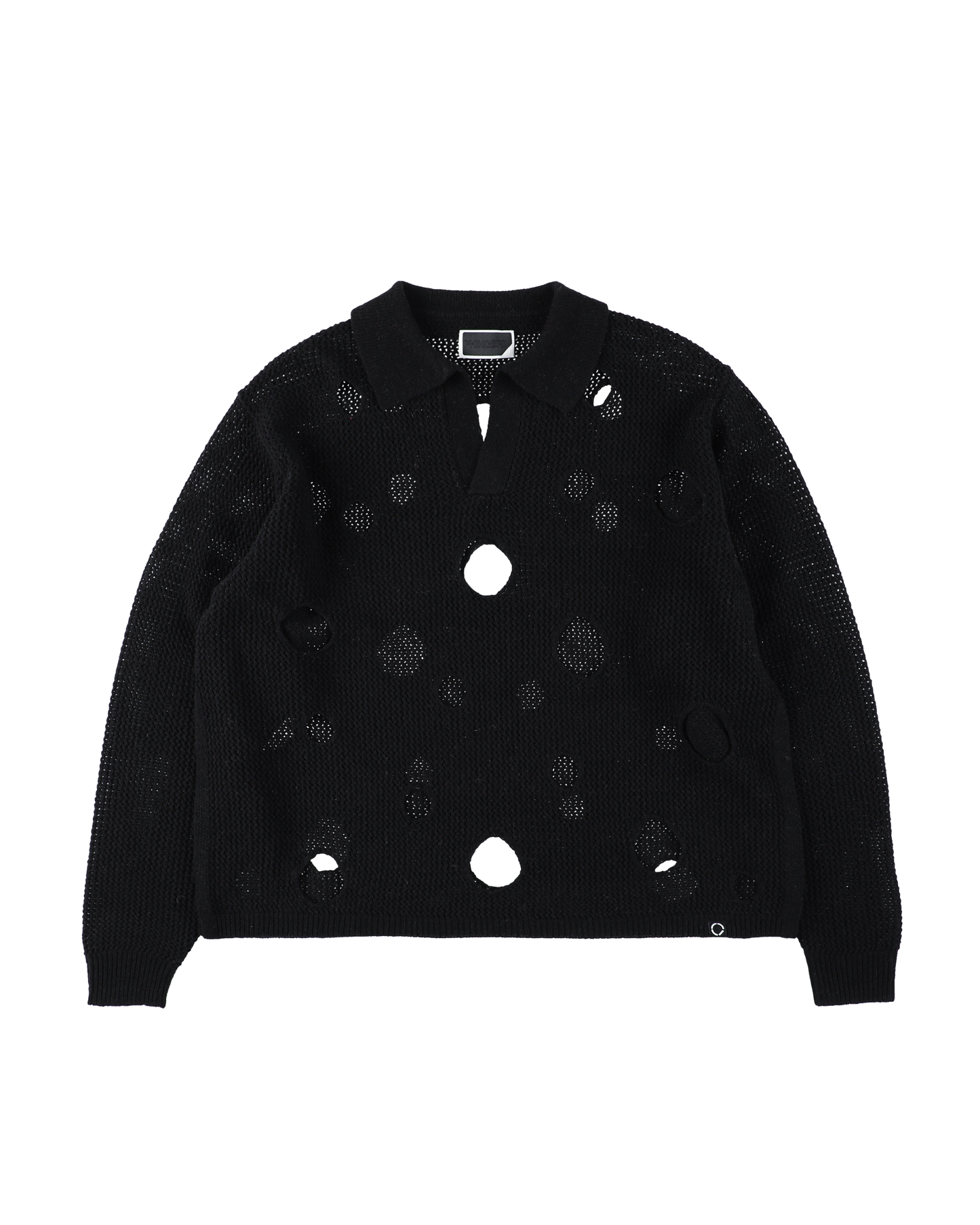 HOLE KNIT SKIPPER BLACK