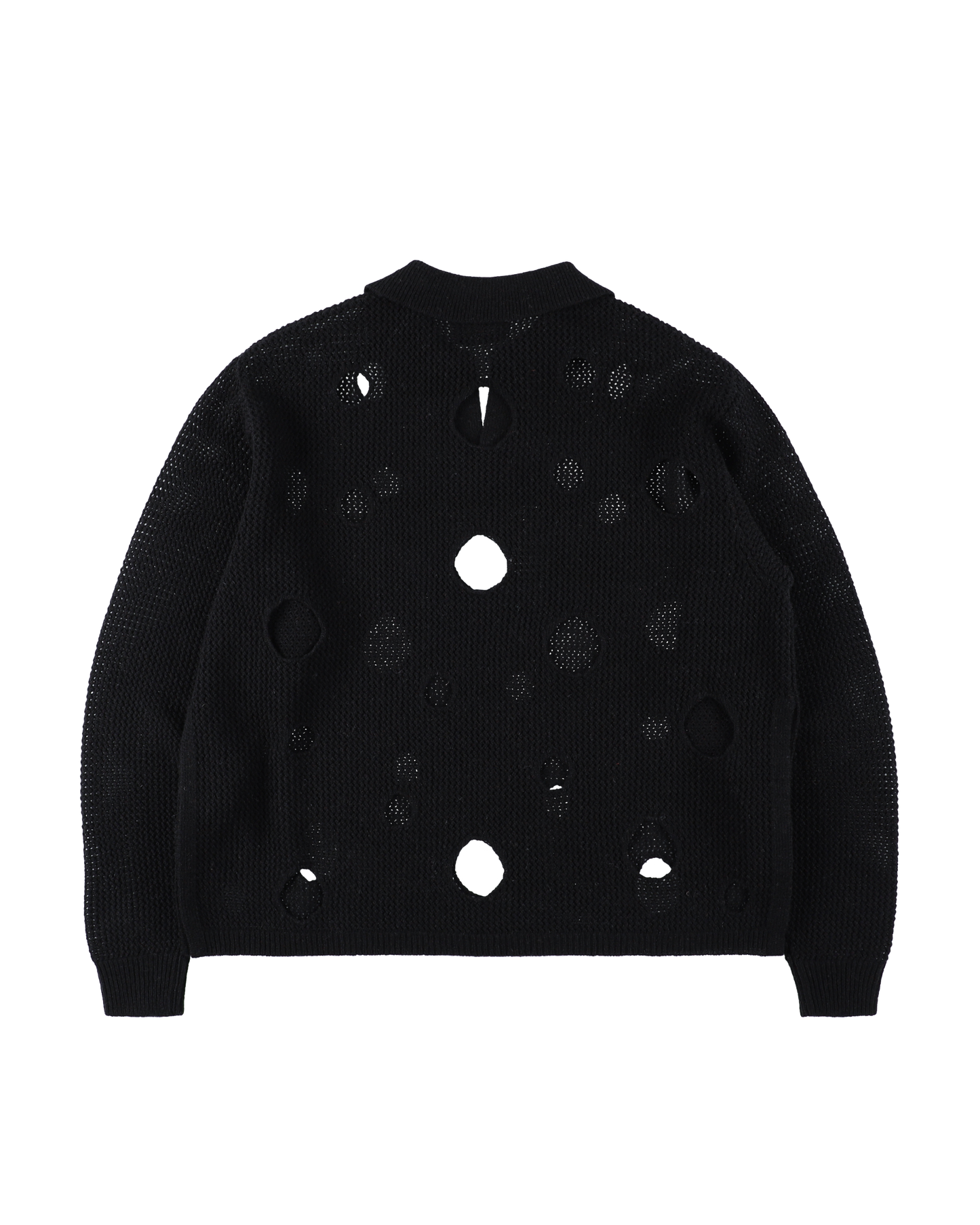HOLE KNIT SKIPPER BLACK