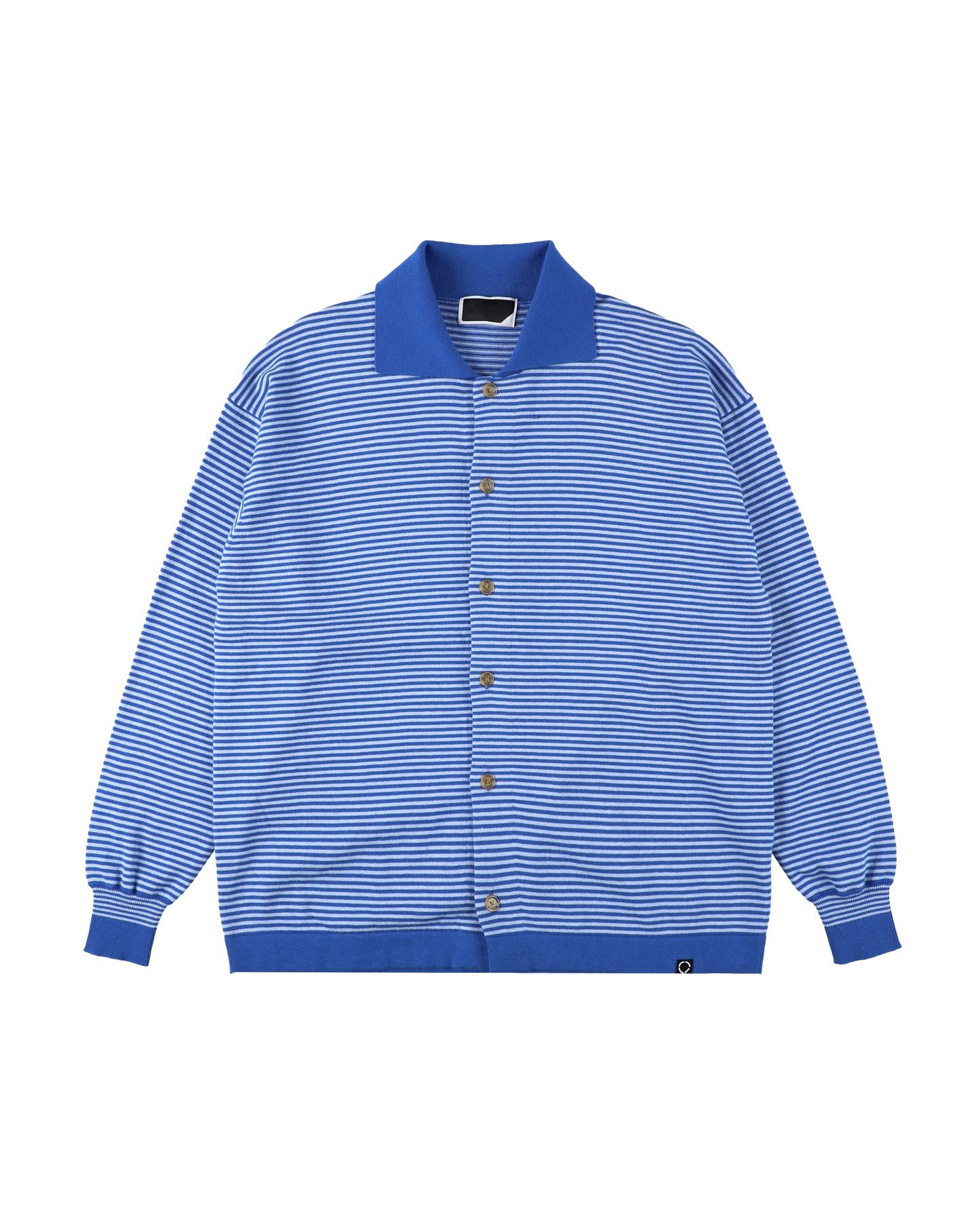 STRIPE KNIT SHIRT BLUE