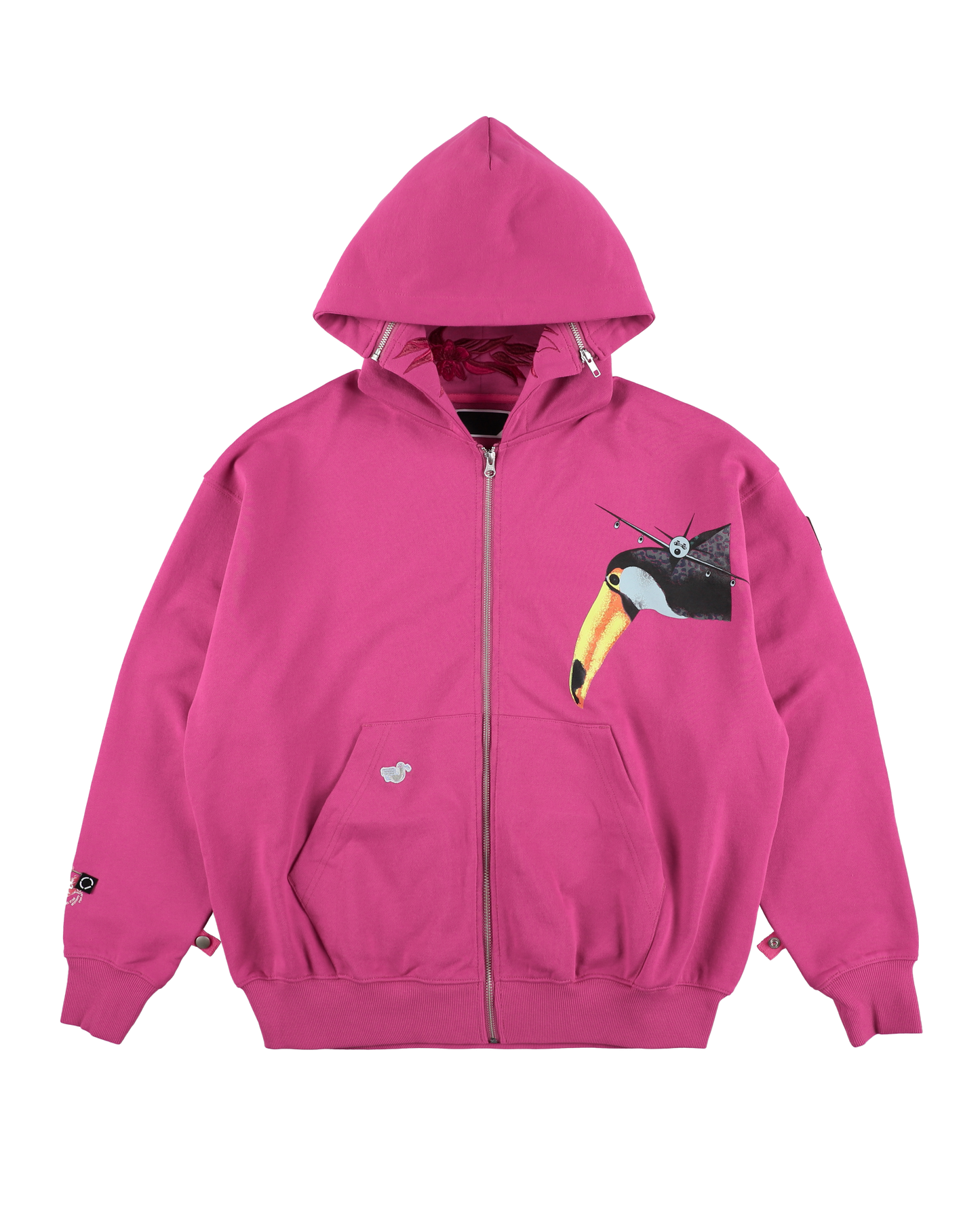 ZIPOFF HOODIE MAGENTA