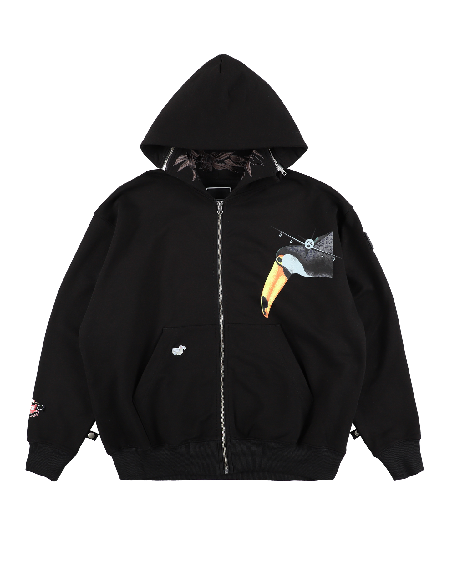 ZIPOFF HOODIE BLACK