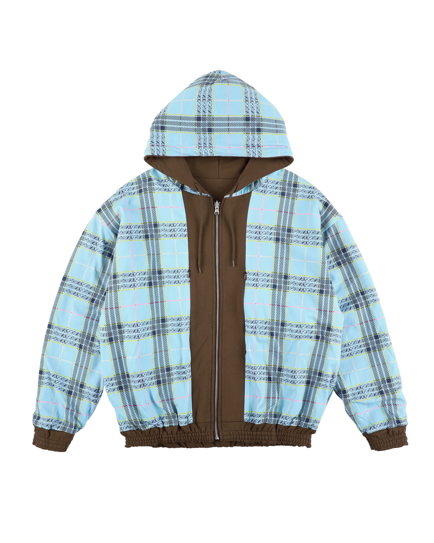 REVERSIBLE ZIP HOODIE ORIGINAL PLAID BROWN