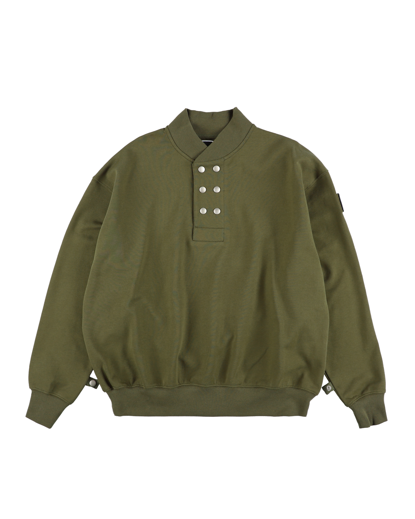 DOUBLE HENLEY SWEATSHIRT OLIVE DRAB