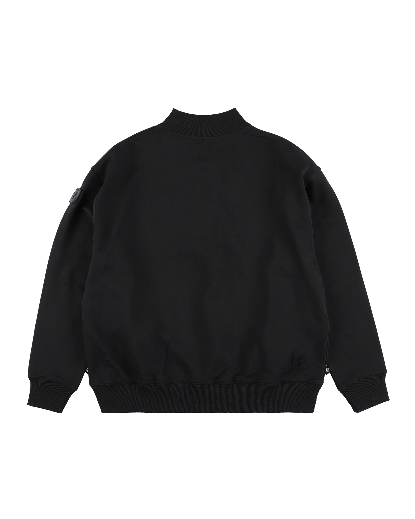 DOUBLE HENLEY SWEATSHIRT BLACK