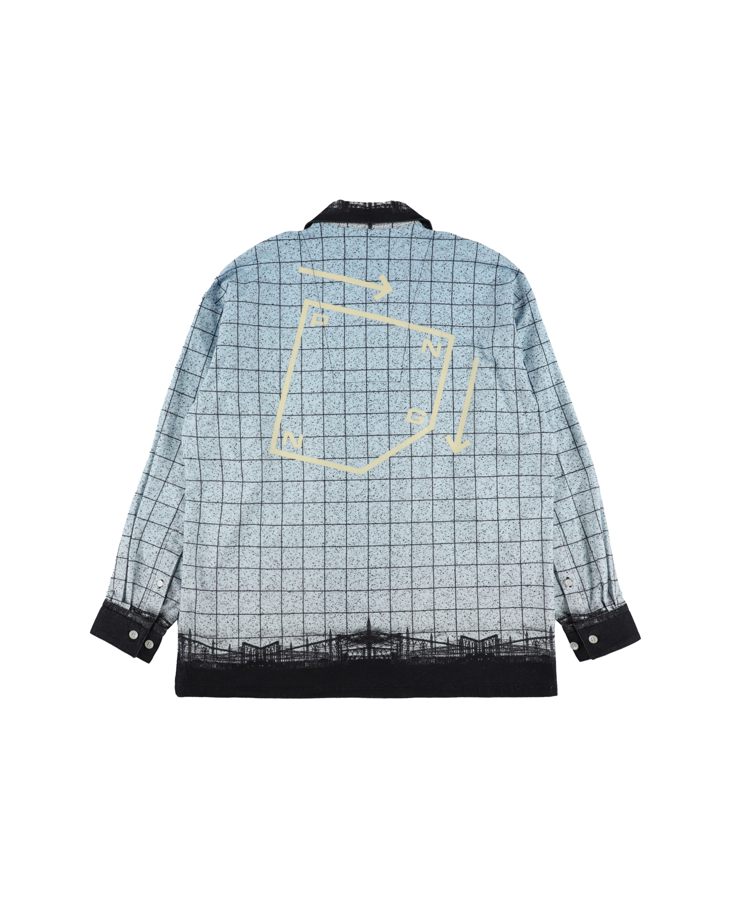 FLANNEL OPEN COLLAR SHIRT SKY