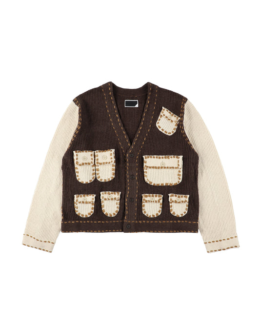 PG1 POCKET CARDIGAN BEIGE