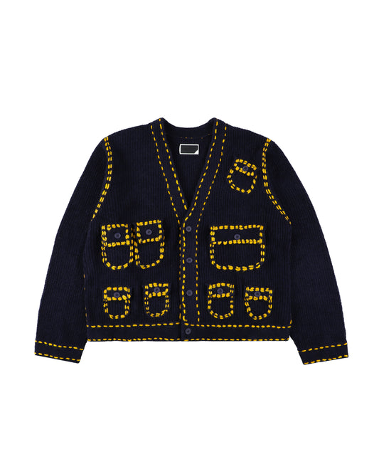 PG1 POCKET CARDIGAN NAVY