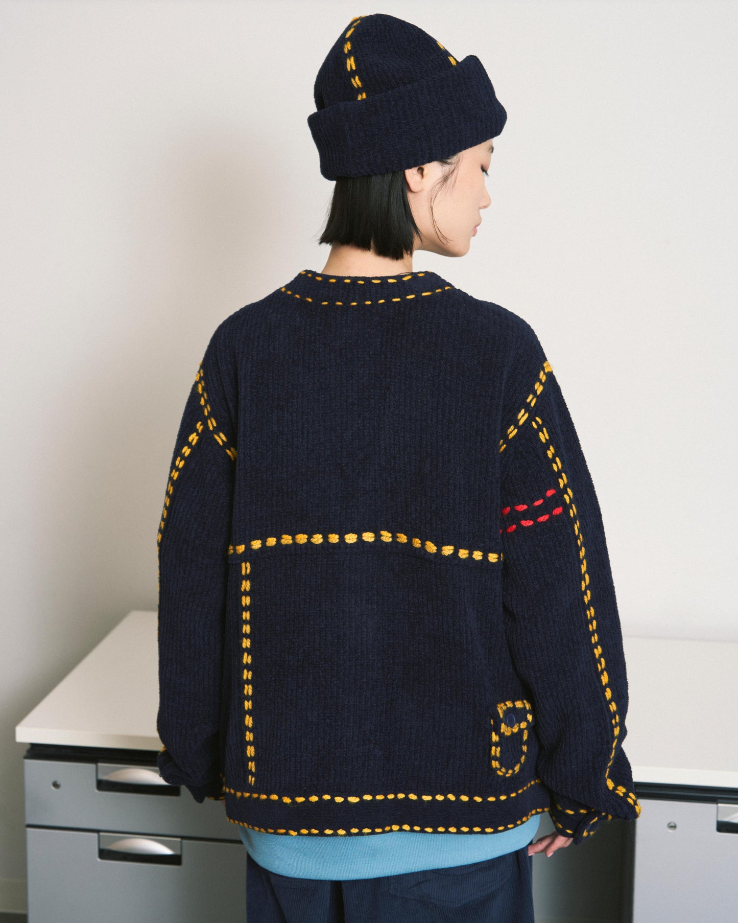PG1 POCKET CARDIGAN NAVY