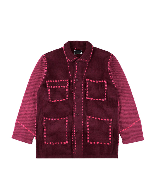 PG1 SHORT COAT BURGUNDY