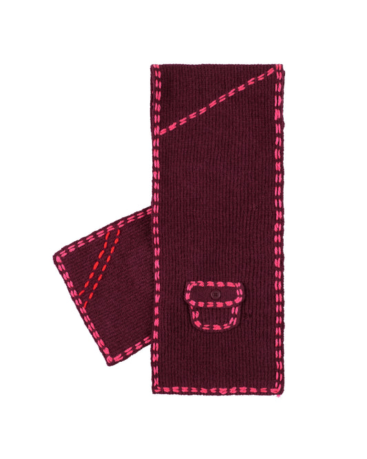 PG1 SCARF BURGUNDY