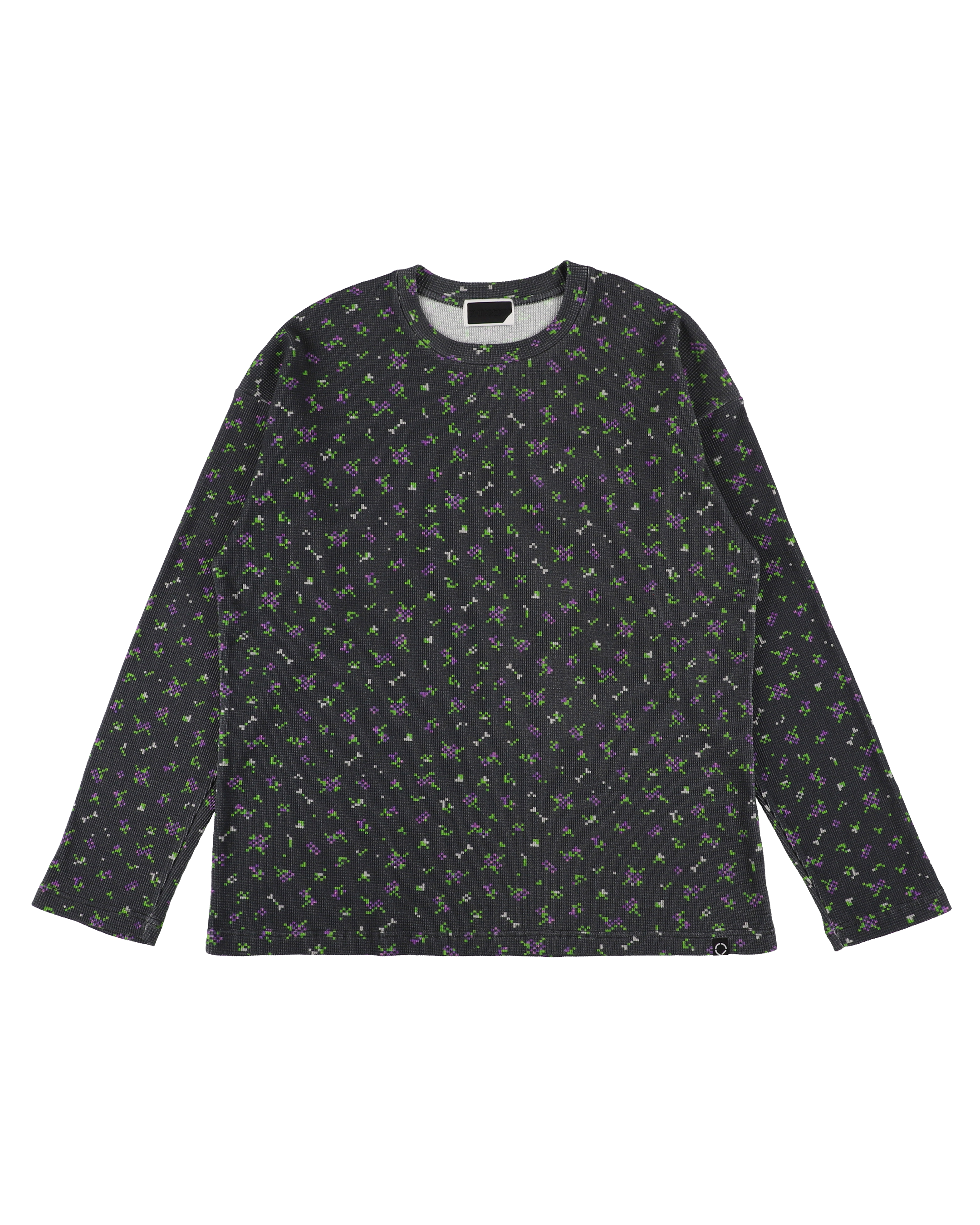 FLOWER L/S WAFFLE THERMAL BLACK – PHINGERIN