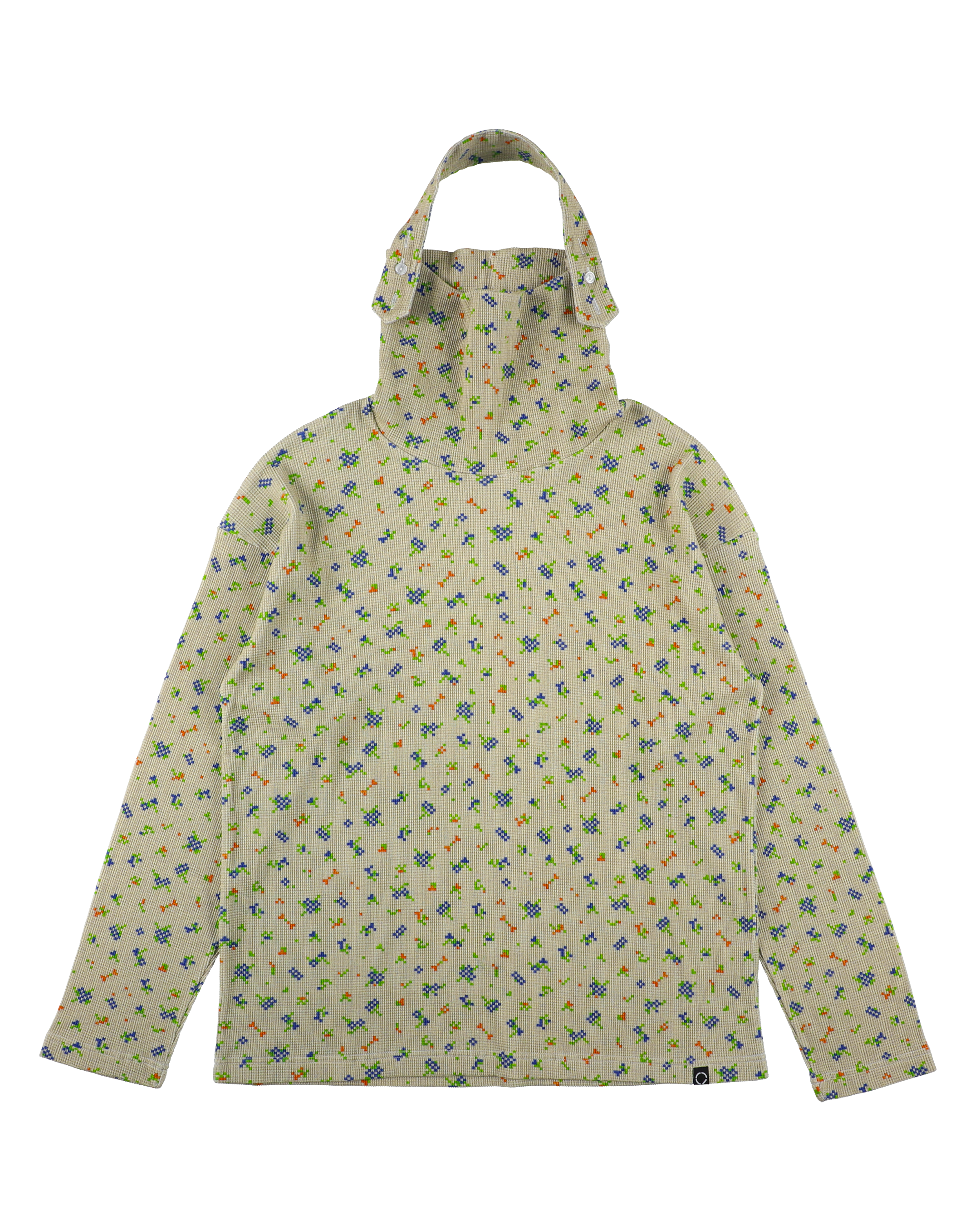 FLOWER L/S WAFFLE HEAD STRAP THERMAL BEIGE – PHINGERIN