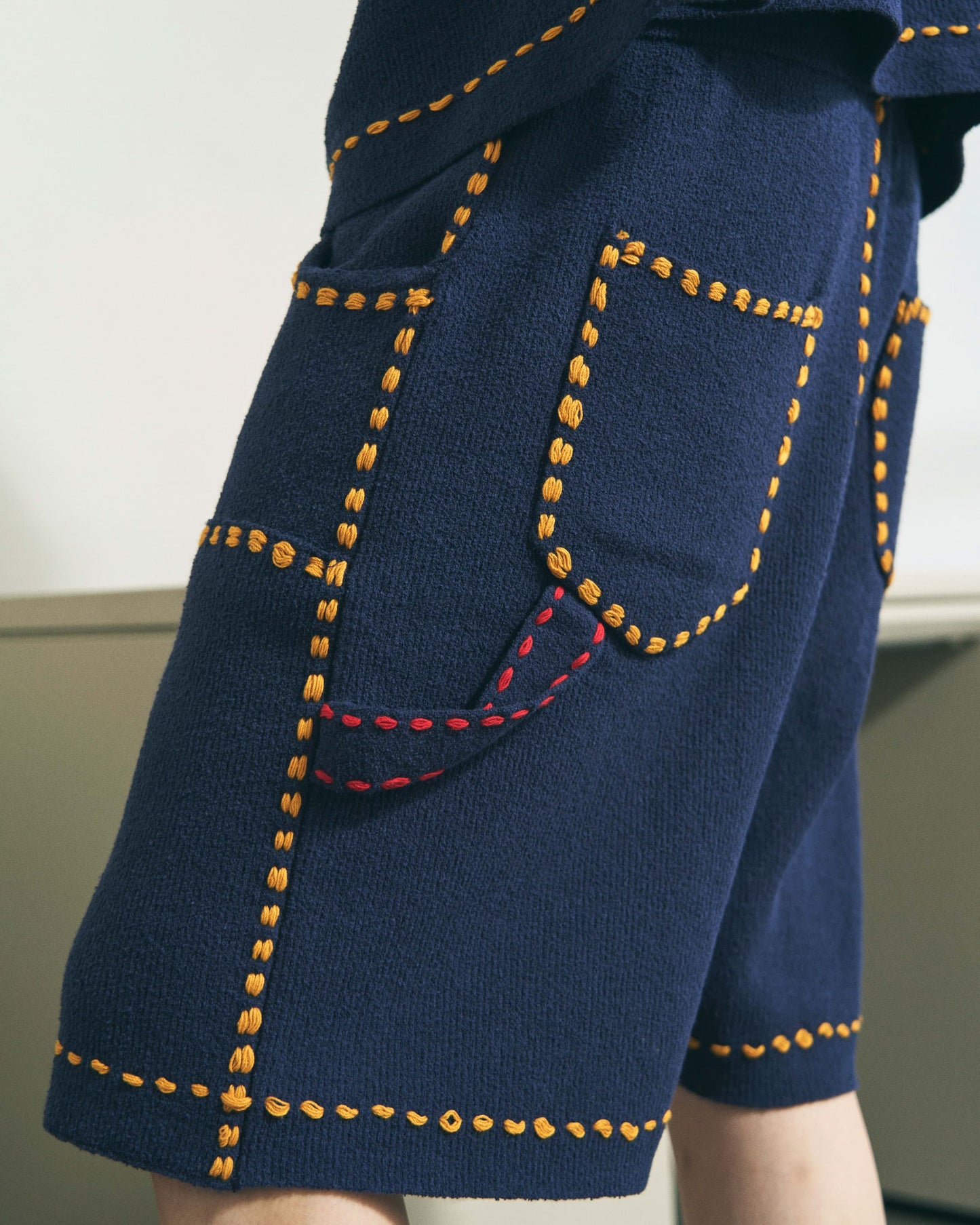 SUMMER PG1 DOUBLE KNEE SHORTS NAVY