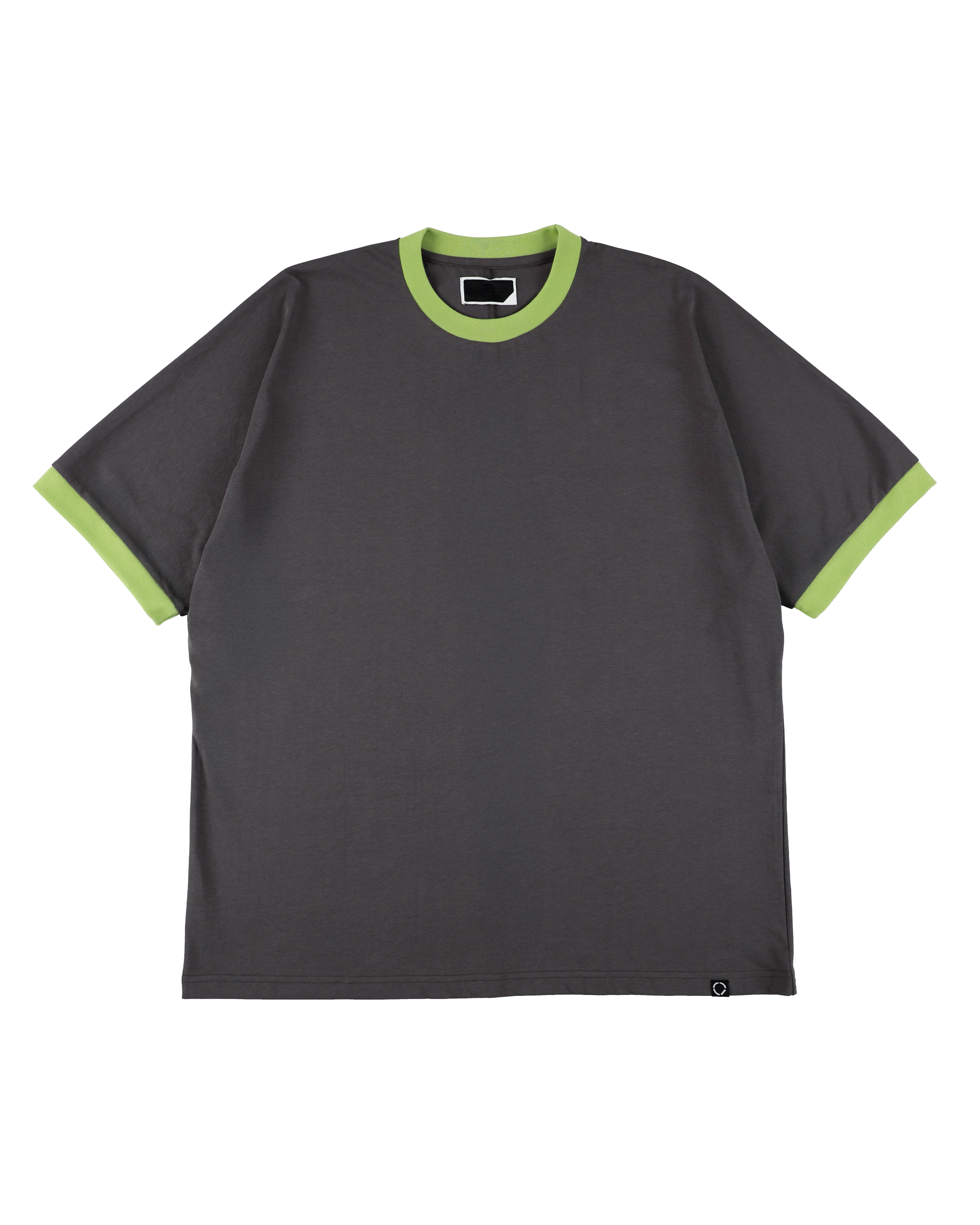 MONO SEAM RINGER T-SHIRT CHARCOAL x PISTACHIO – PHINGERIN