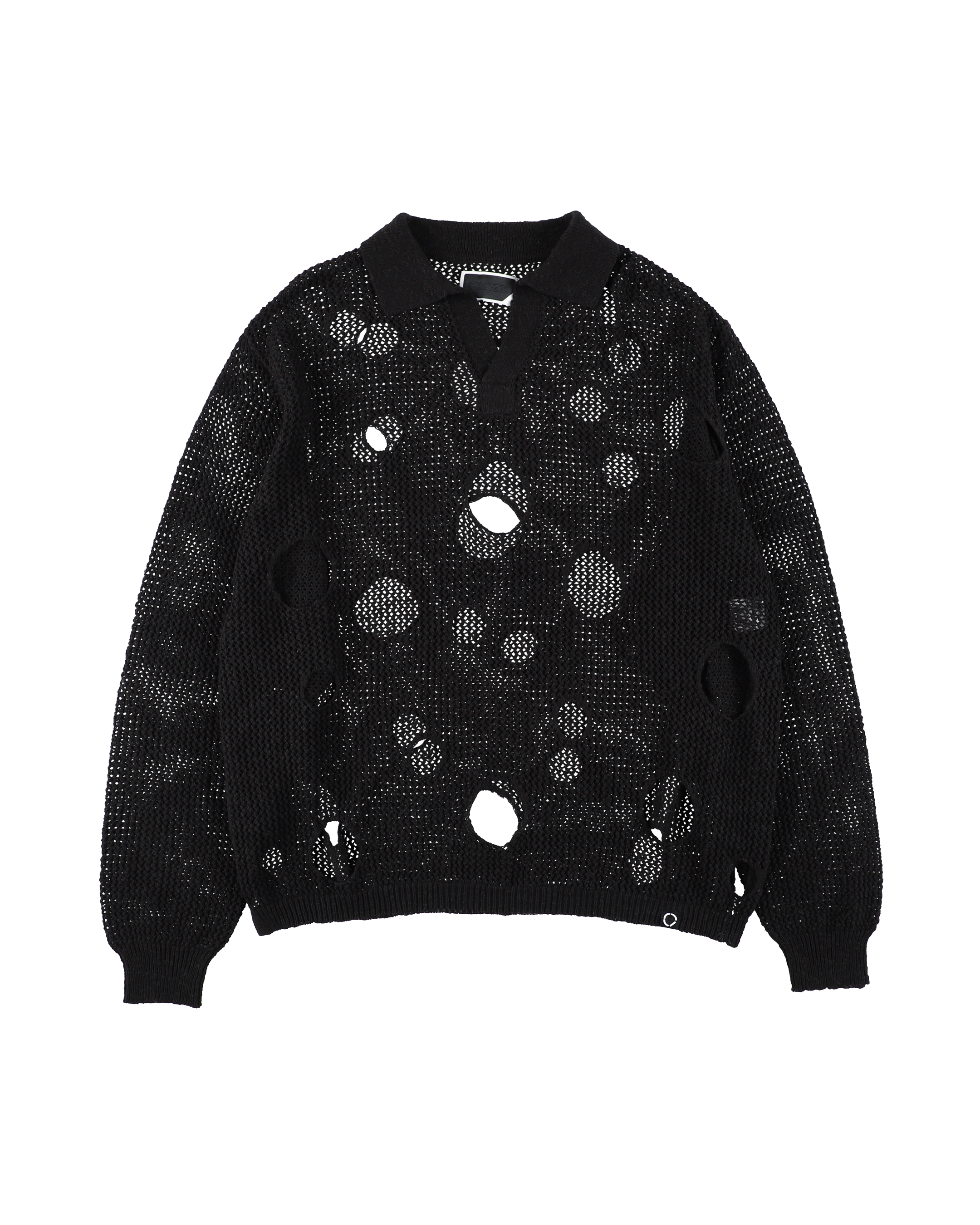 HOLE KNIT SKIPPER BLACK – PHINGERIN HOLE KNIT SKIPPER BLACK – PHINGERIN