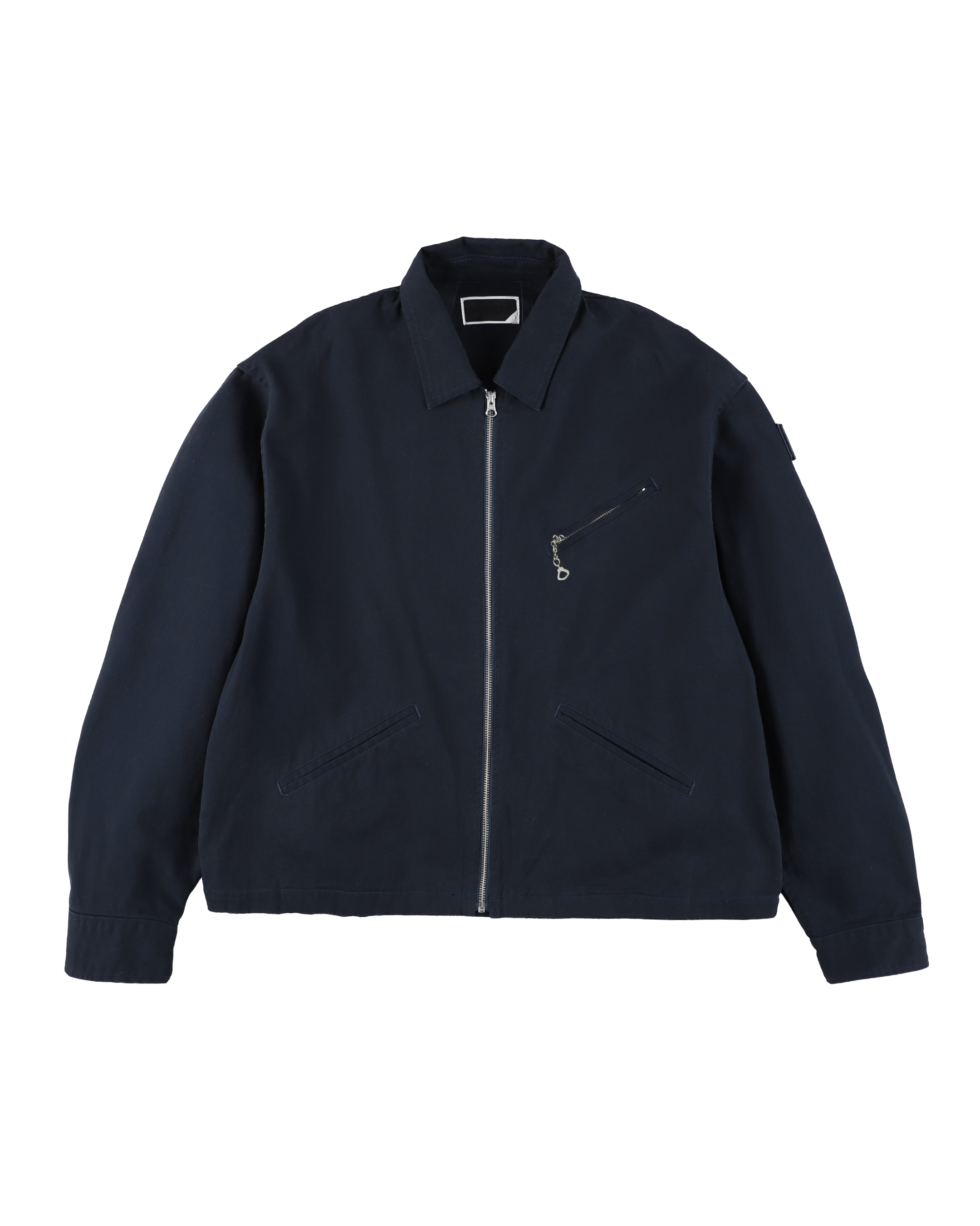 TWILL ZIP WORK JACKET NAVY – PHINGERIN