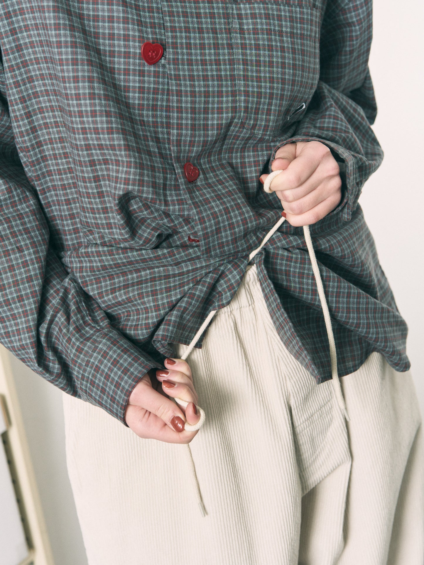HAMBLETON PANTS CORD CHARCOAL