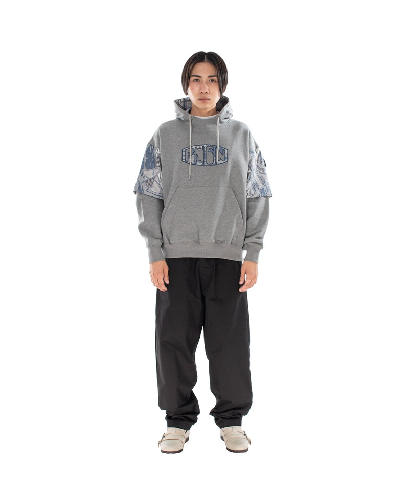PNGN SLEEVED HOODIE HEATHER CHARCOAL