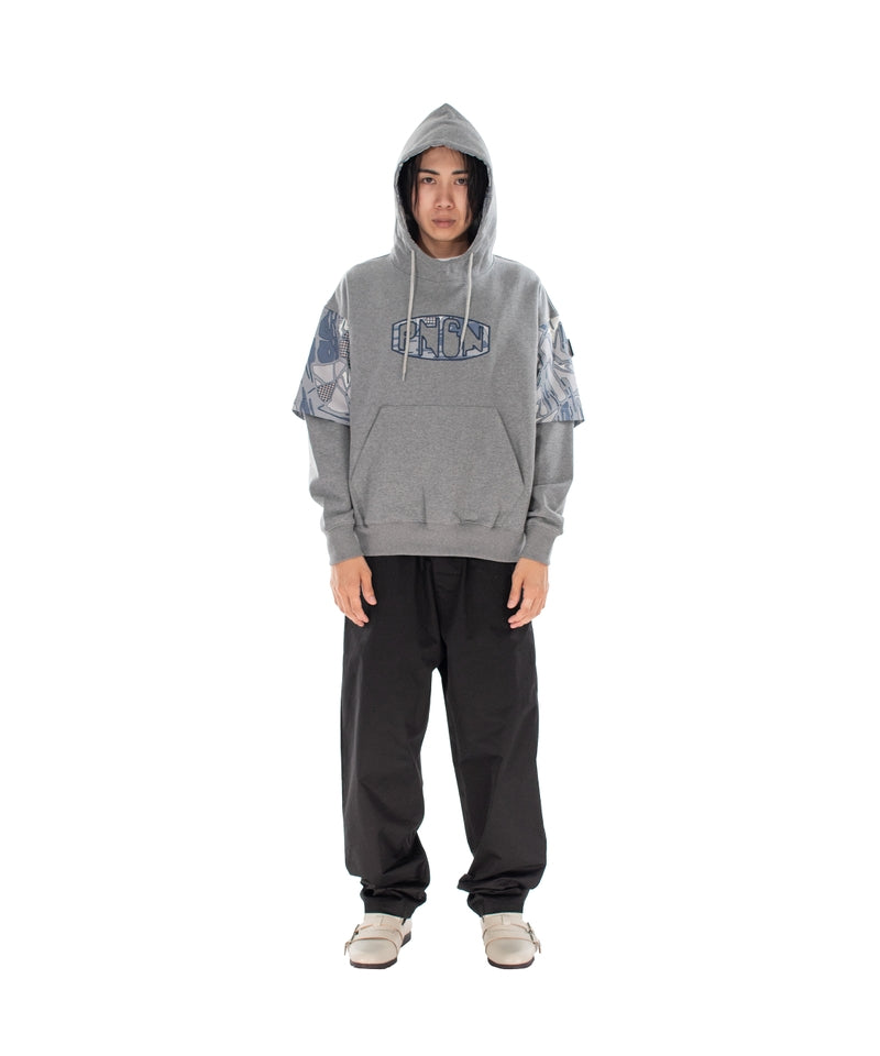 PNGN SLEEVED HOODIE HEATHER CHARCOAL