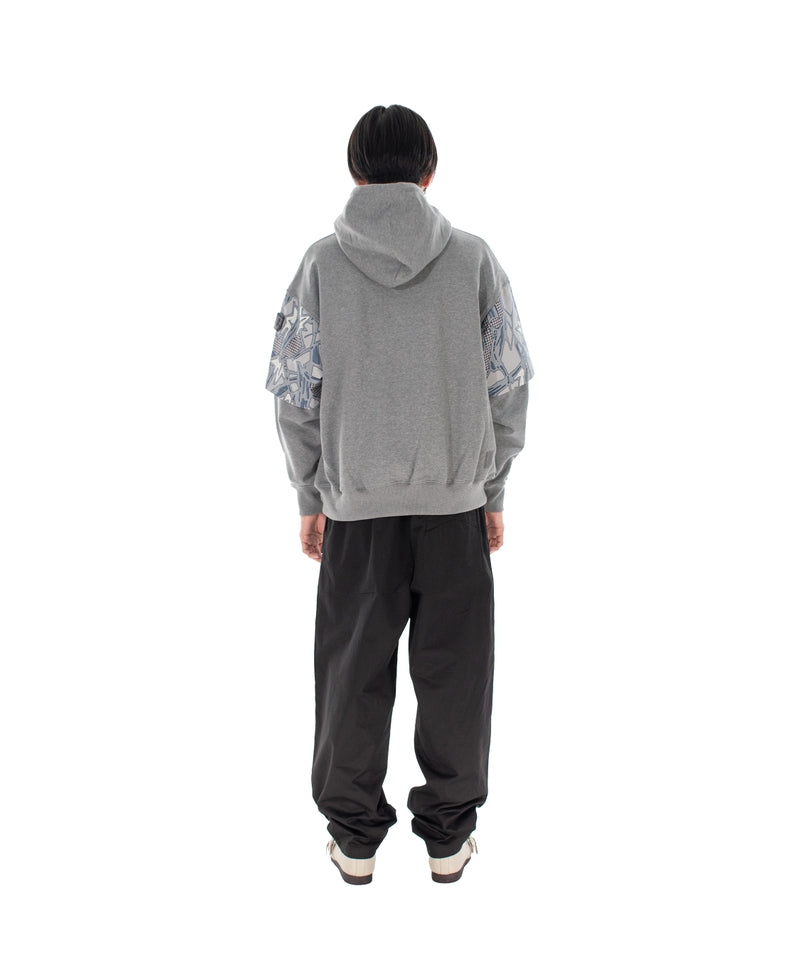 PNGN SLEEVED HOODIE HEATHER CHARCOAL