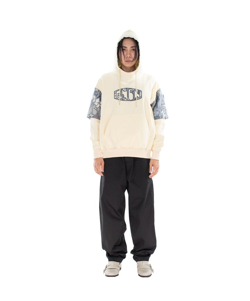 PNGN SLEEVED HOODIE OFF WHITE