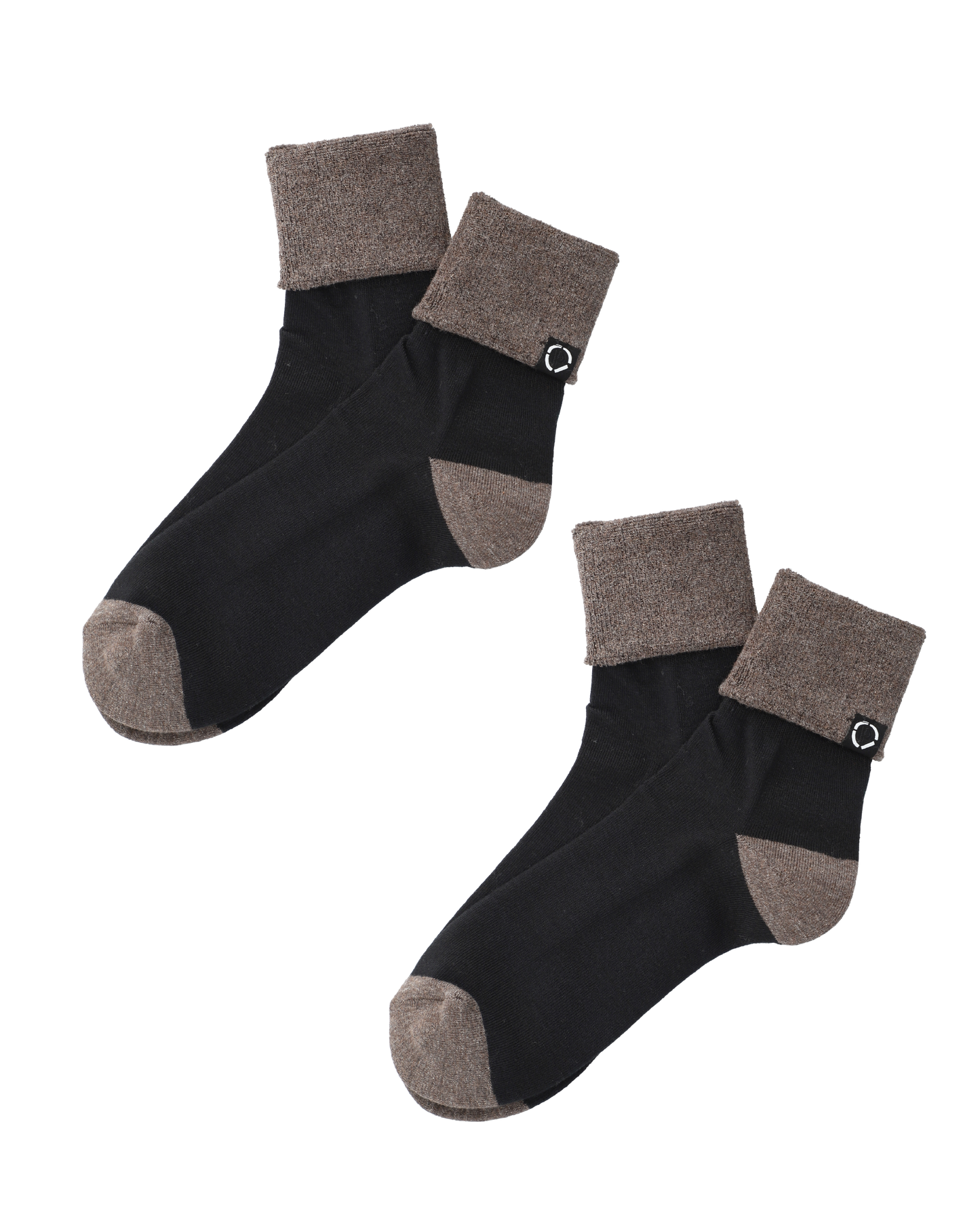 SOCKS! ORGANIC 2-PACK BLACK X BROWN