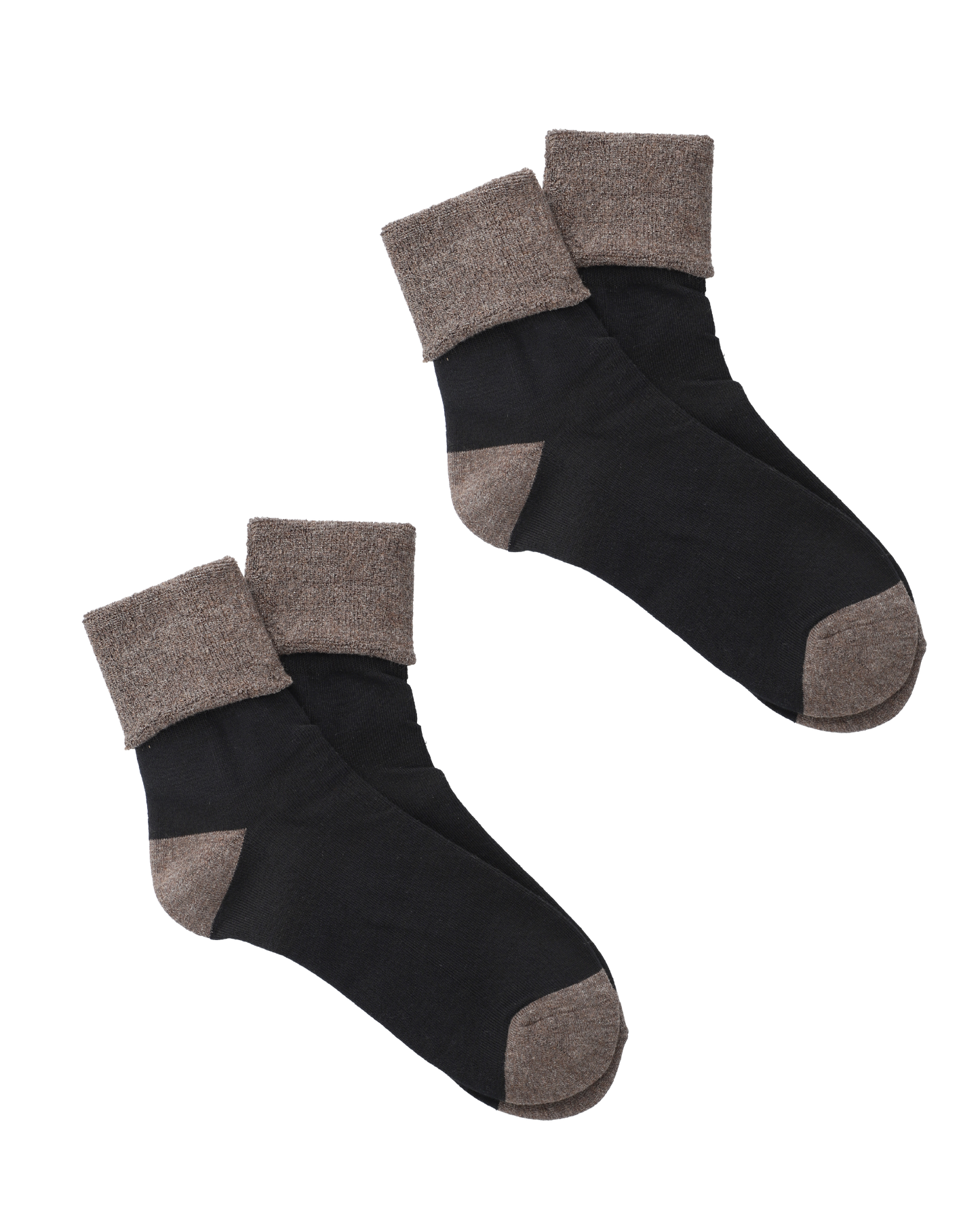 SOCKS! ORGANIC 2-PACK BLACK X BROWN