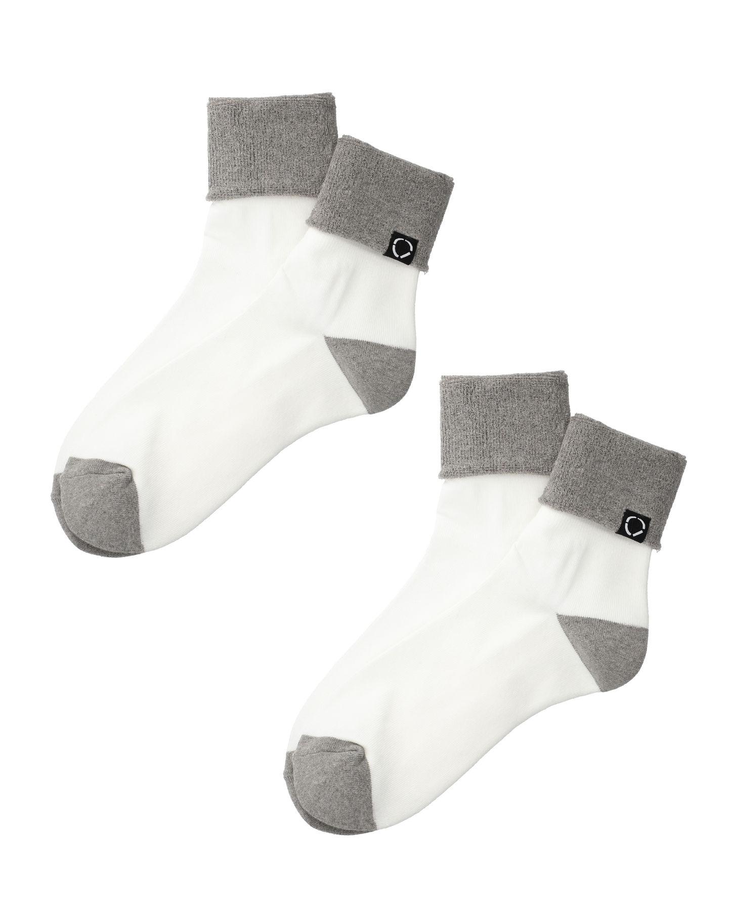 SOCKS! ORGANIC 2-PACK WHITE X GREY