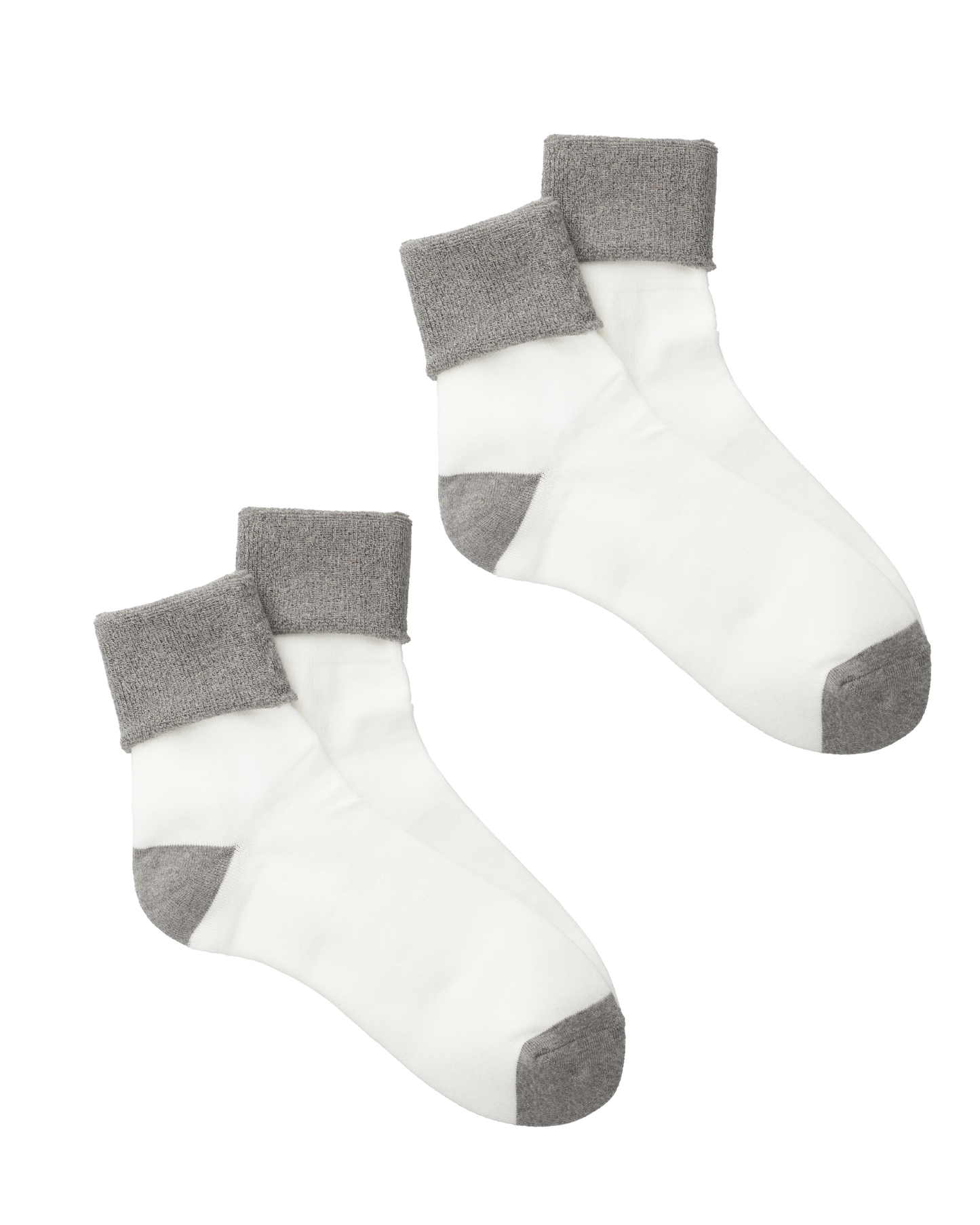 SOCKS! ORGANIC 2-PACK WHITE X GREY
