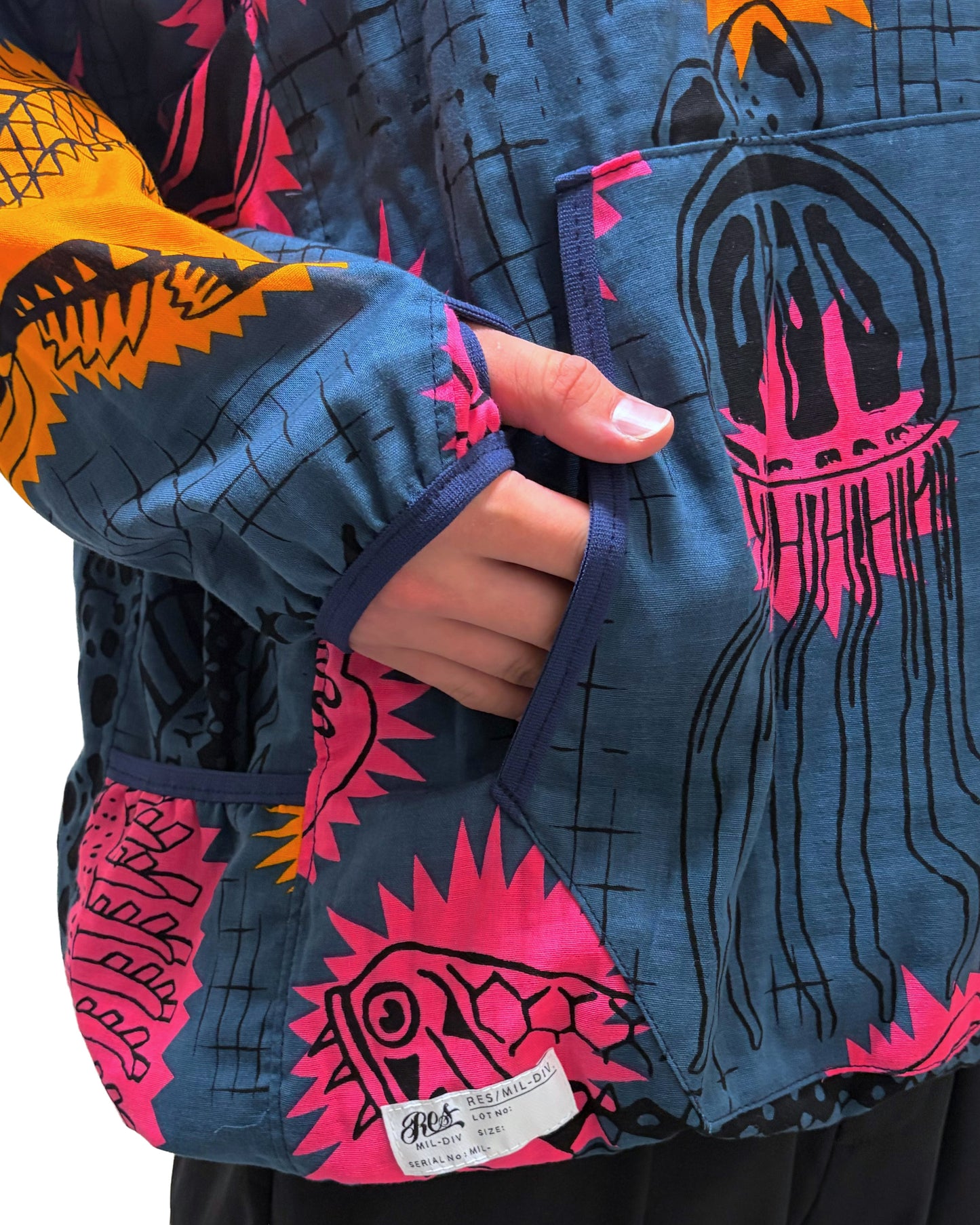 RESclusive / PARKA GAUZE TENTACLE DEEP SEA NAVY