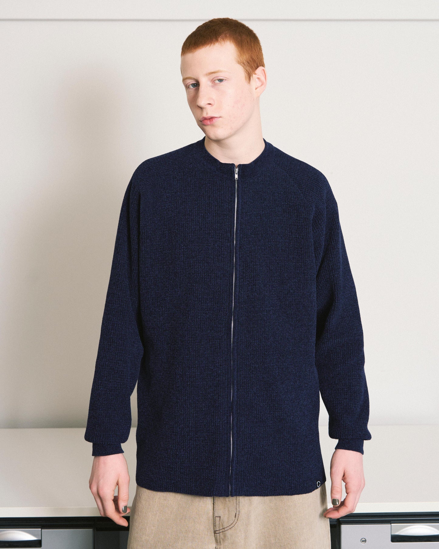 CORDY KNIT CYCLE JACKET BLACK