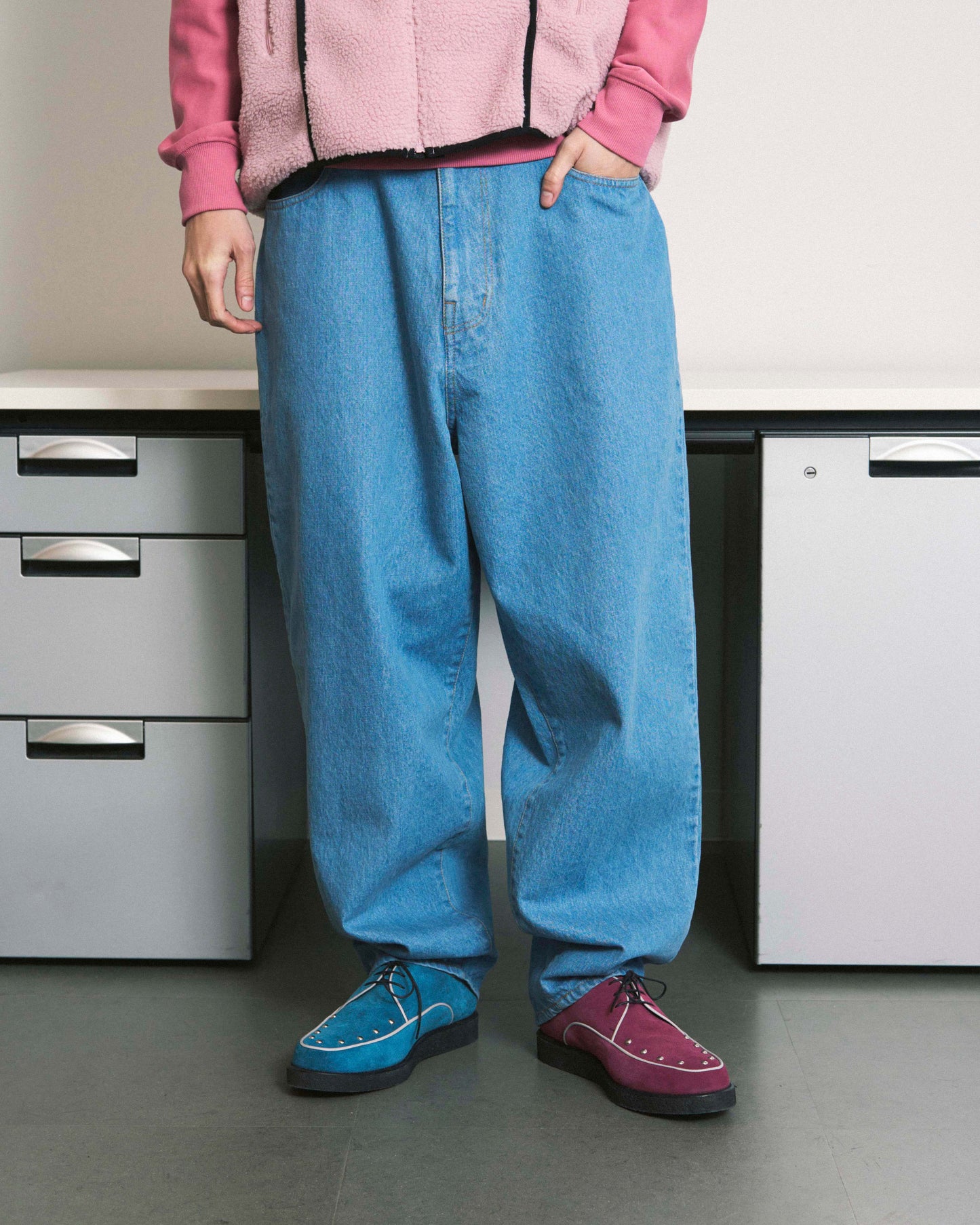 6 POCKET JEANS SAX