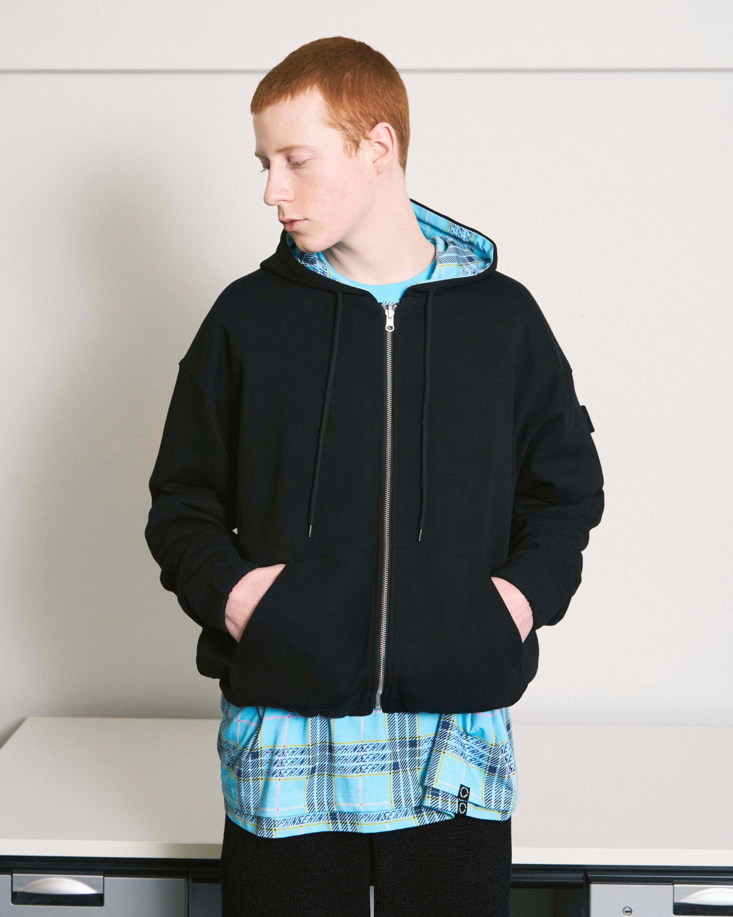 REVERSIBLE ZIP HOODIE ORIGINAL PLAID BROWN